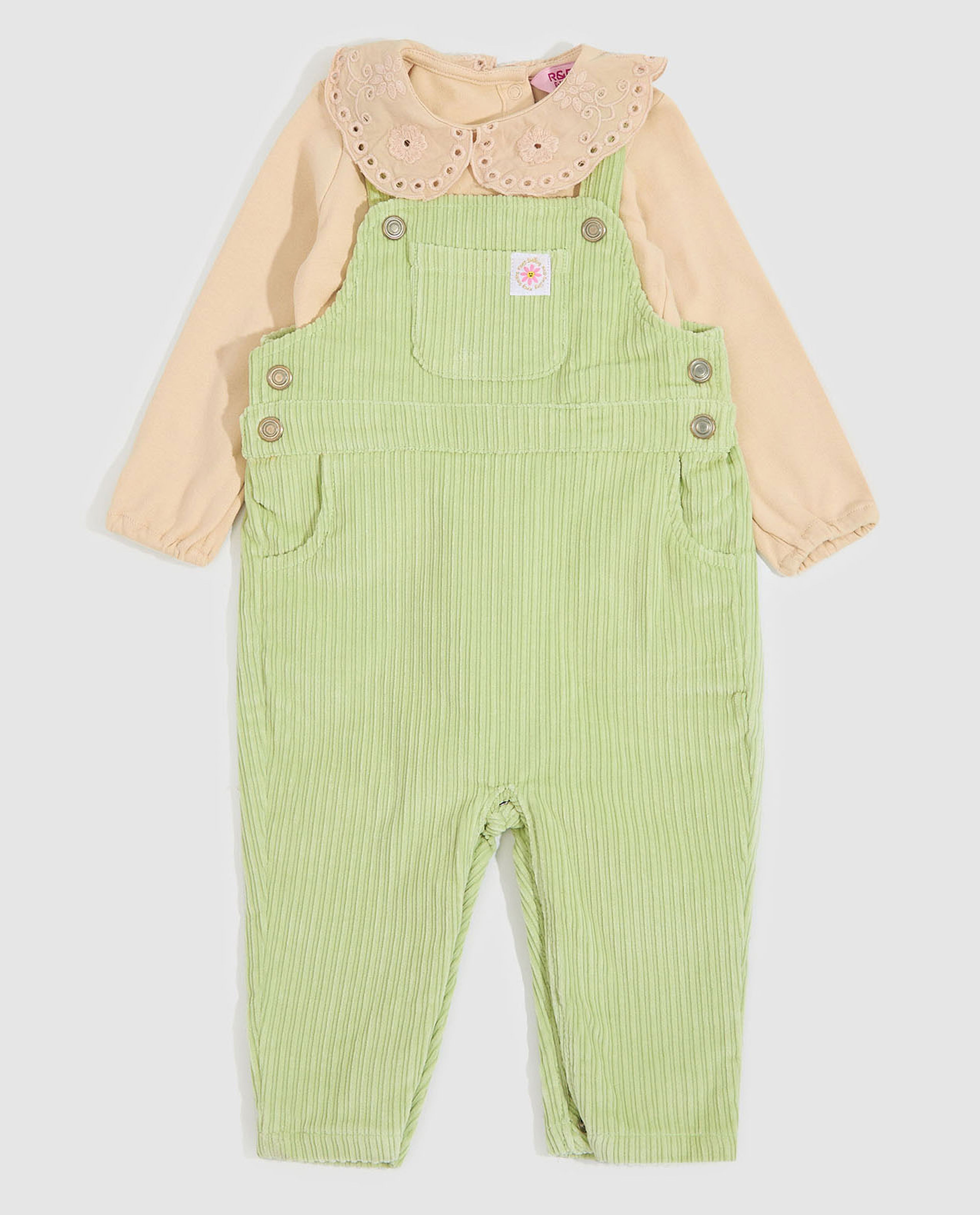 Solid Top and Overall Set