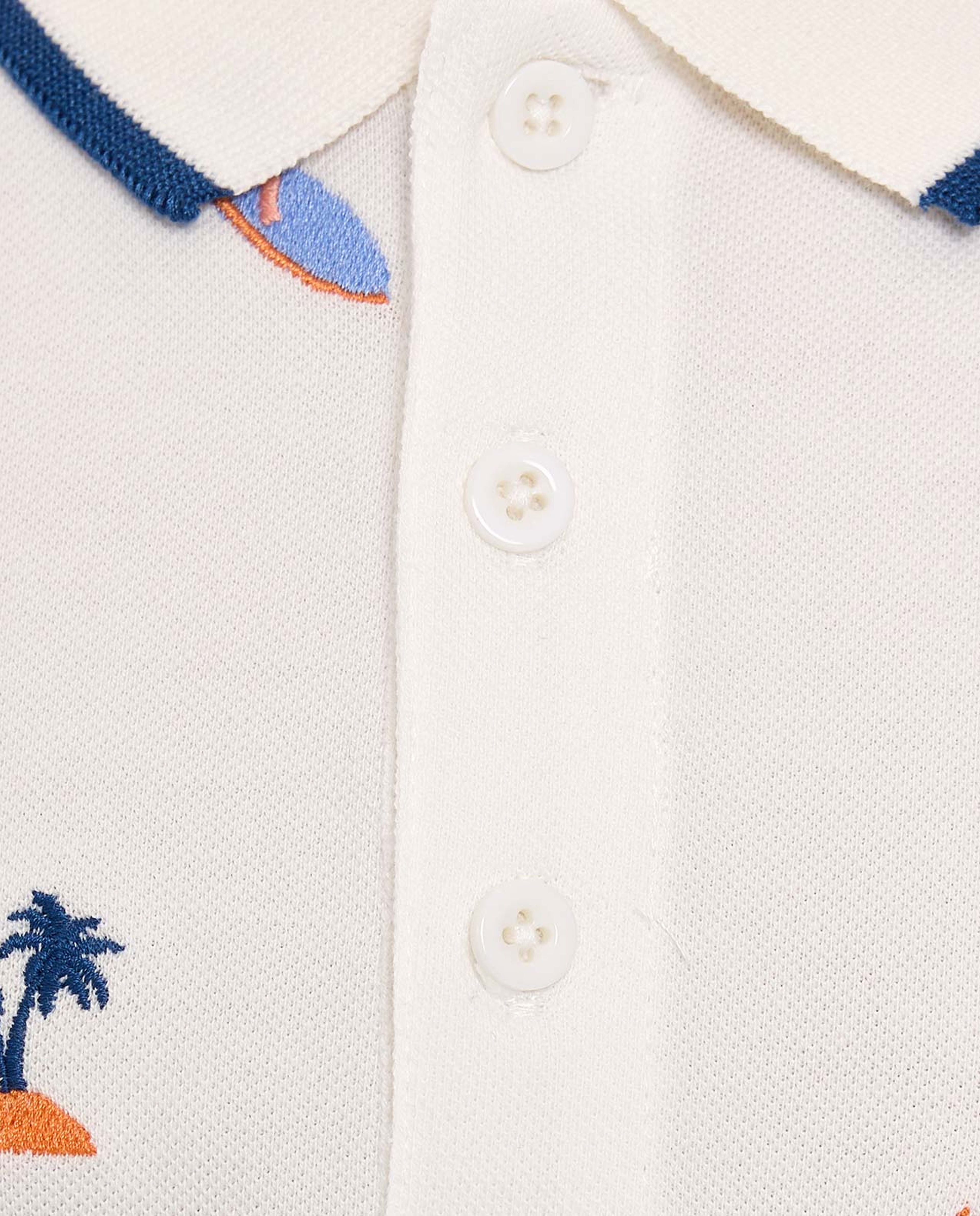 Embroidered Polo T-Shirt with Shirt Sleeves
