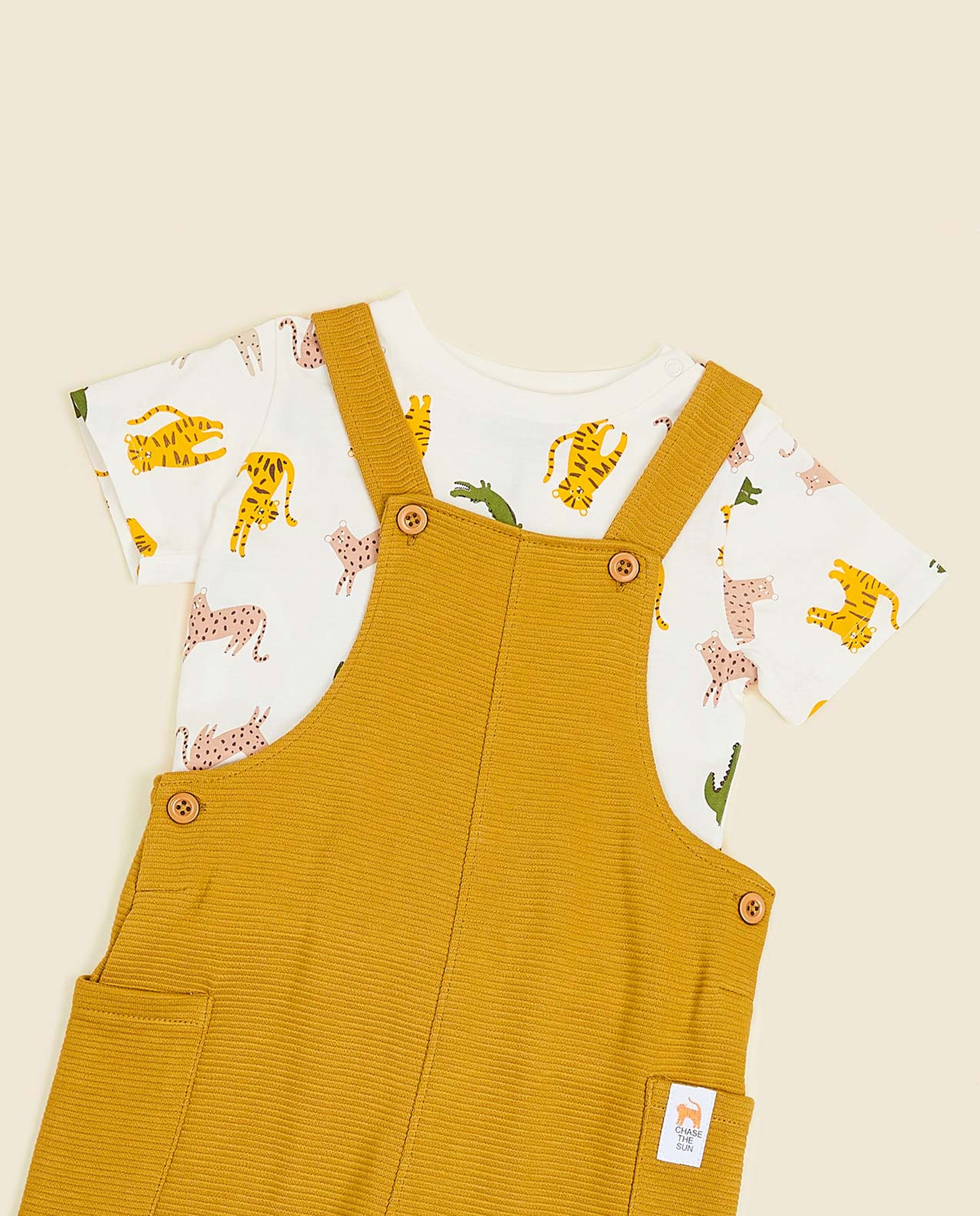 Printed T-Shirt and Romper Set