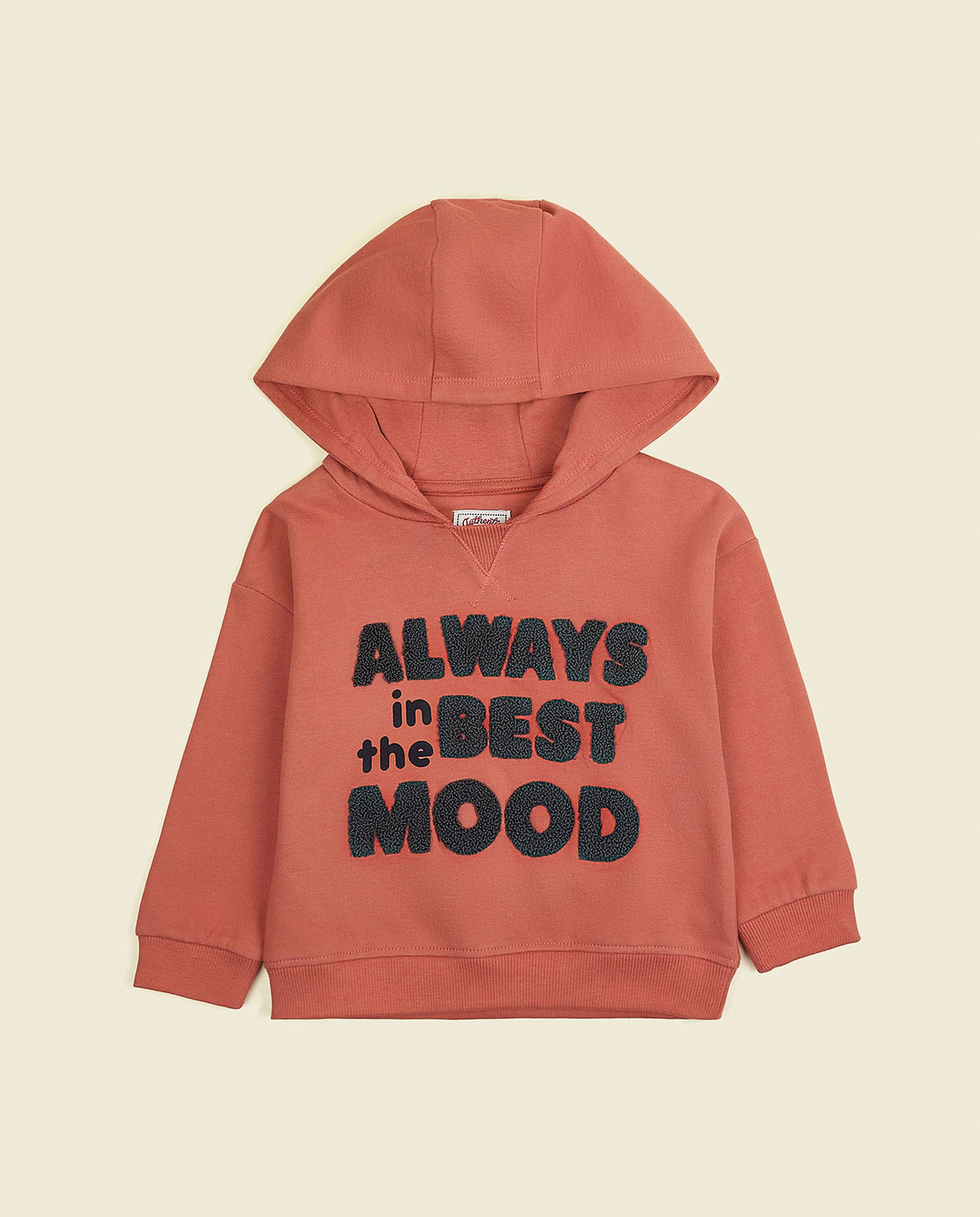 Embroidered Sweatshirt with Crew Neck and Long Sleeves