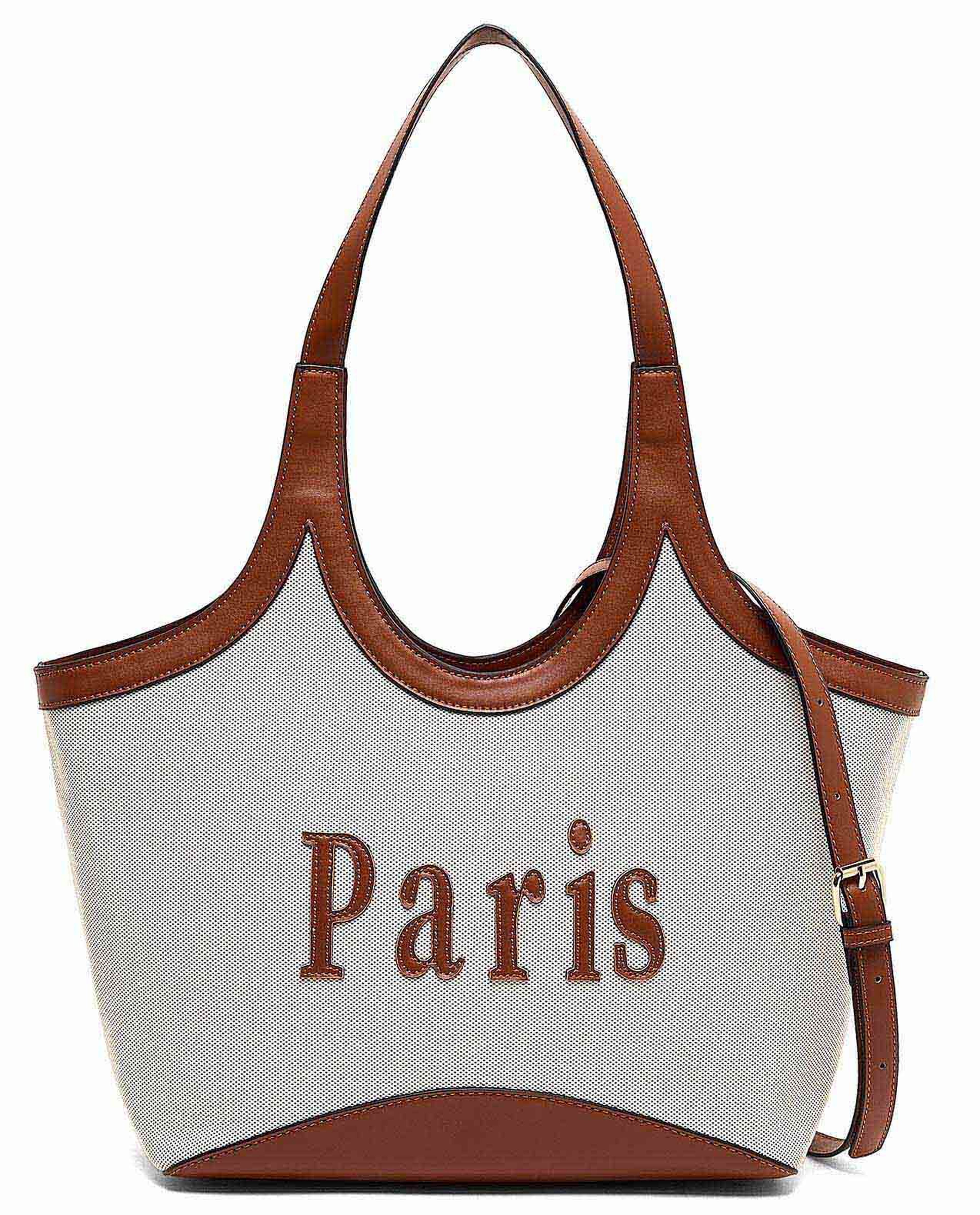 Contrast Trim Shoulder Bag