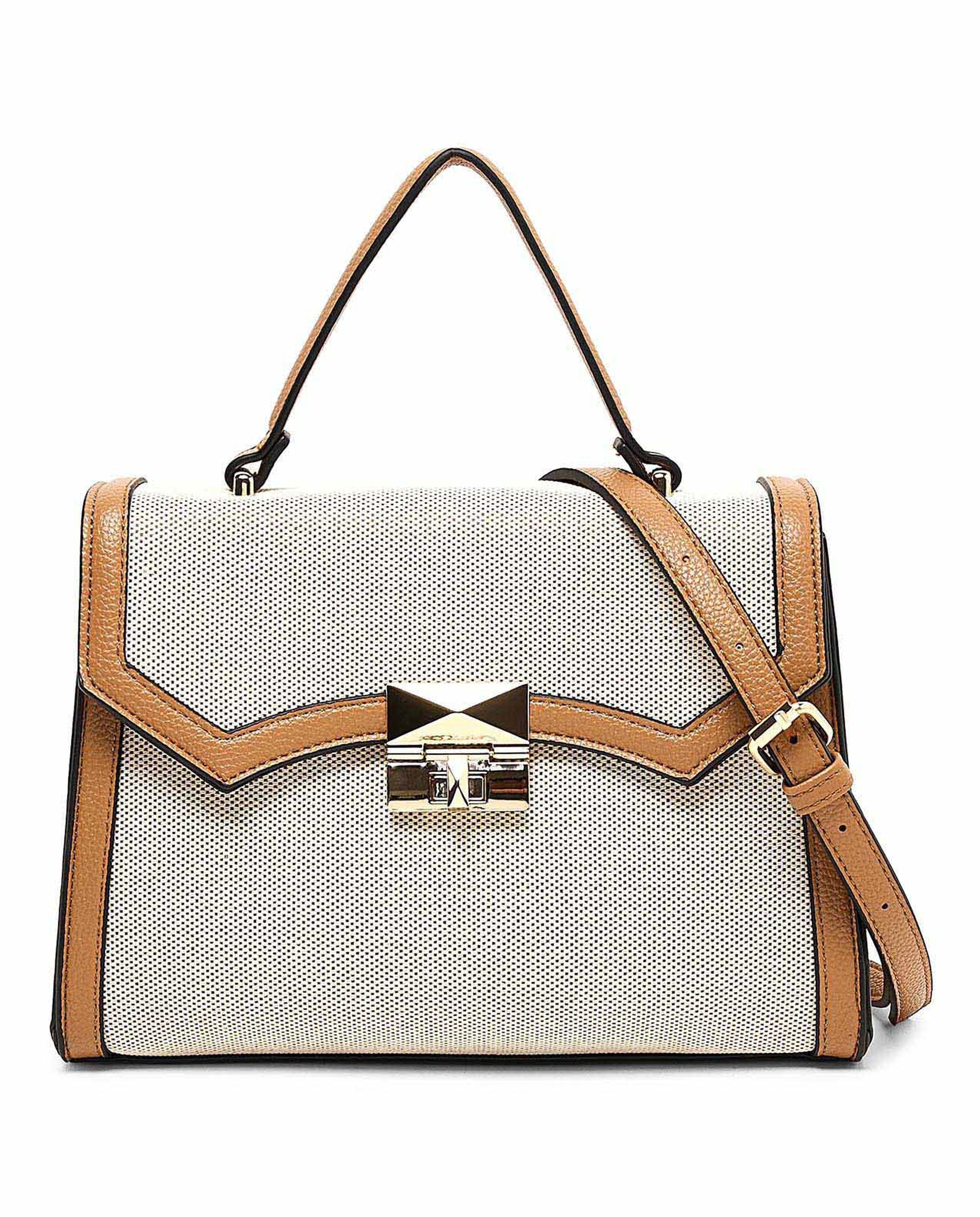 Textured Top Handle Bag