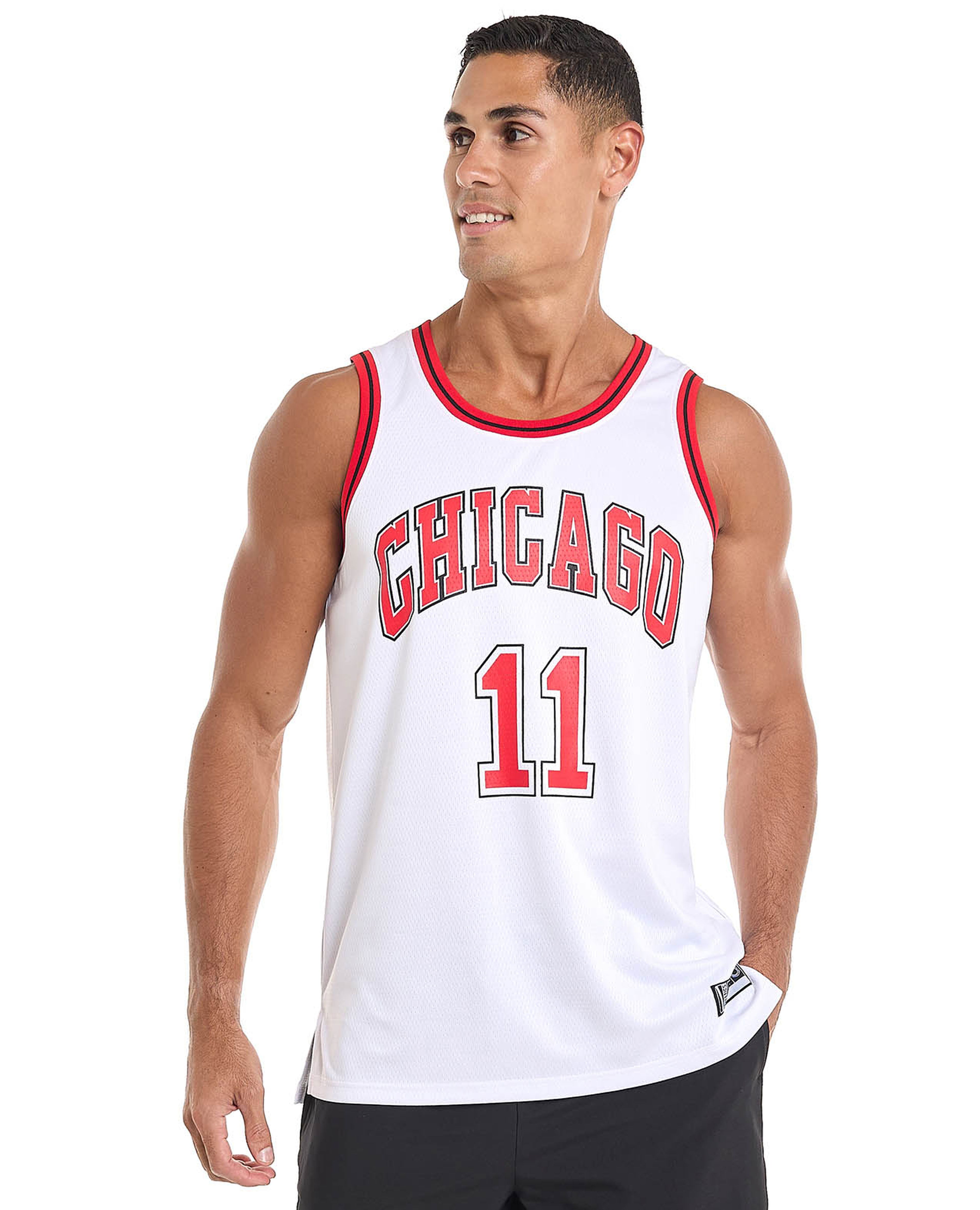 Printed Active Tank Top with Crew Neck