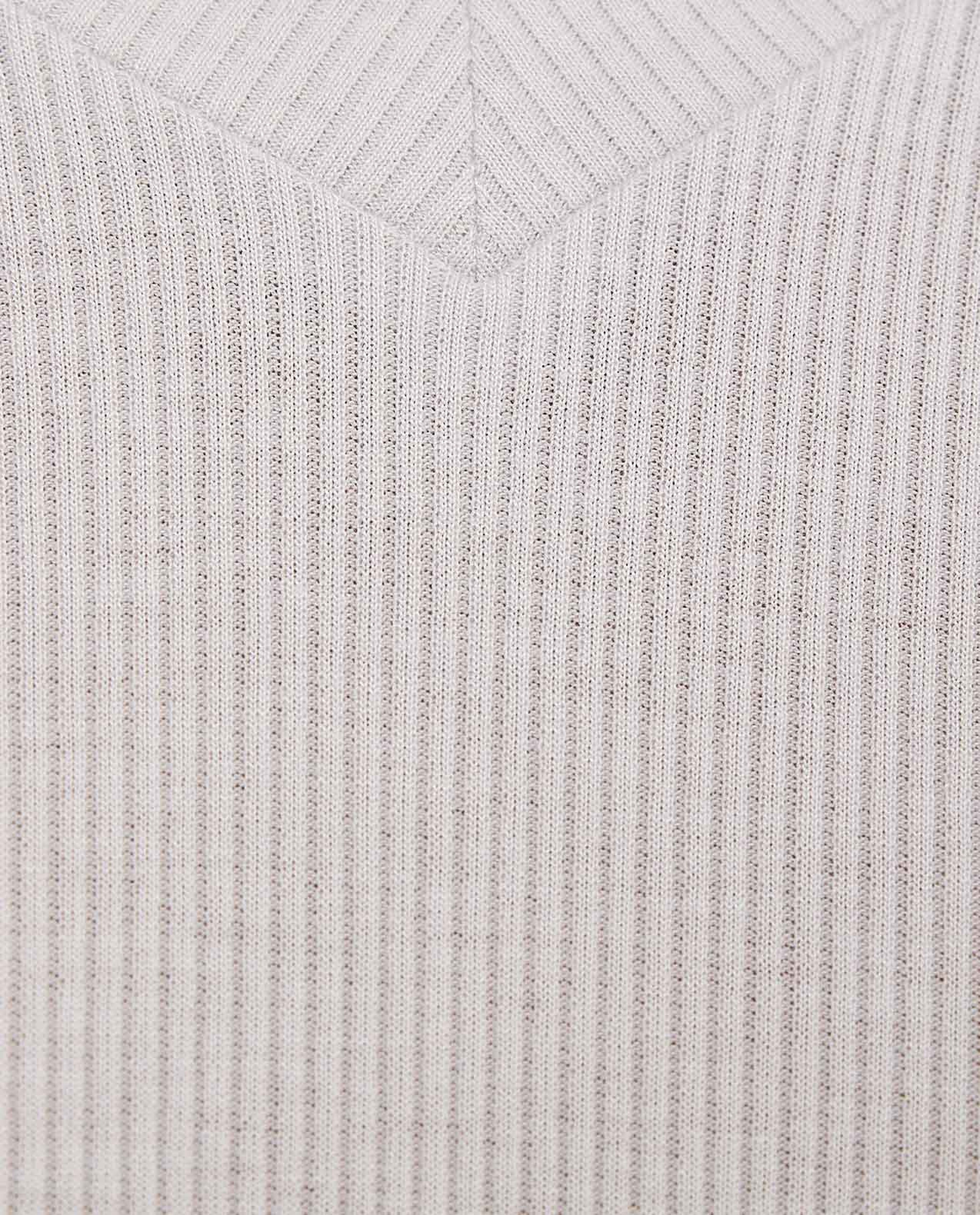 Ribbed Sleep T-Shirt with V-Neck and Short Sleeves