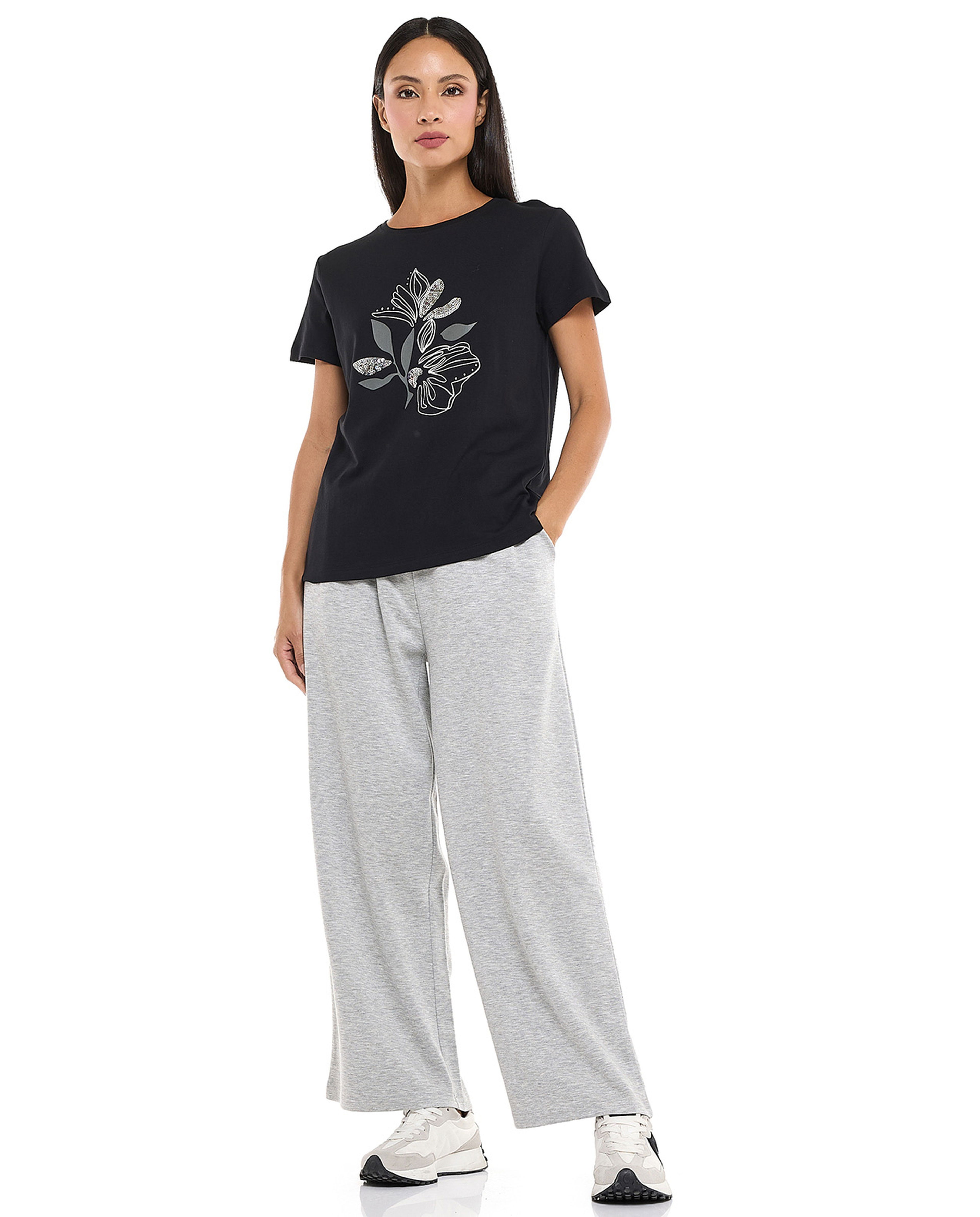 Solid Sweatpants with Drawstring Waist
