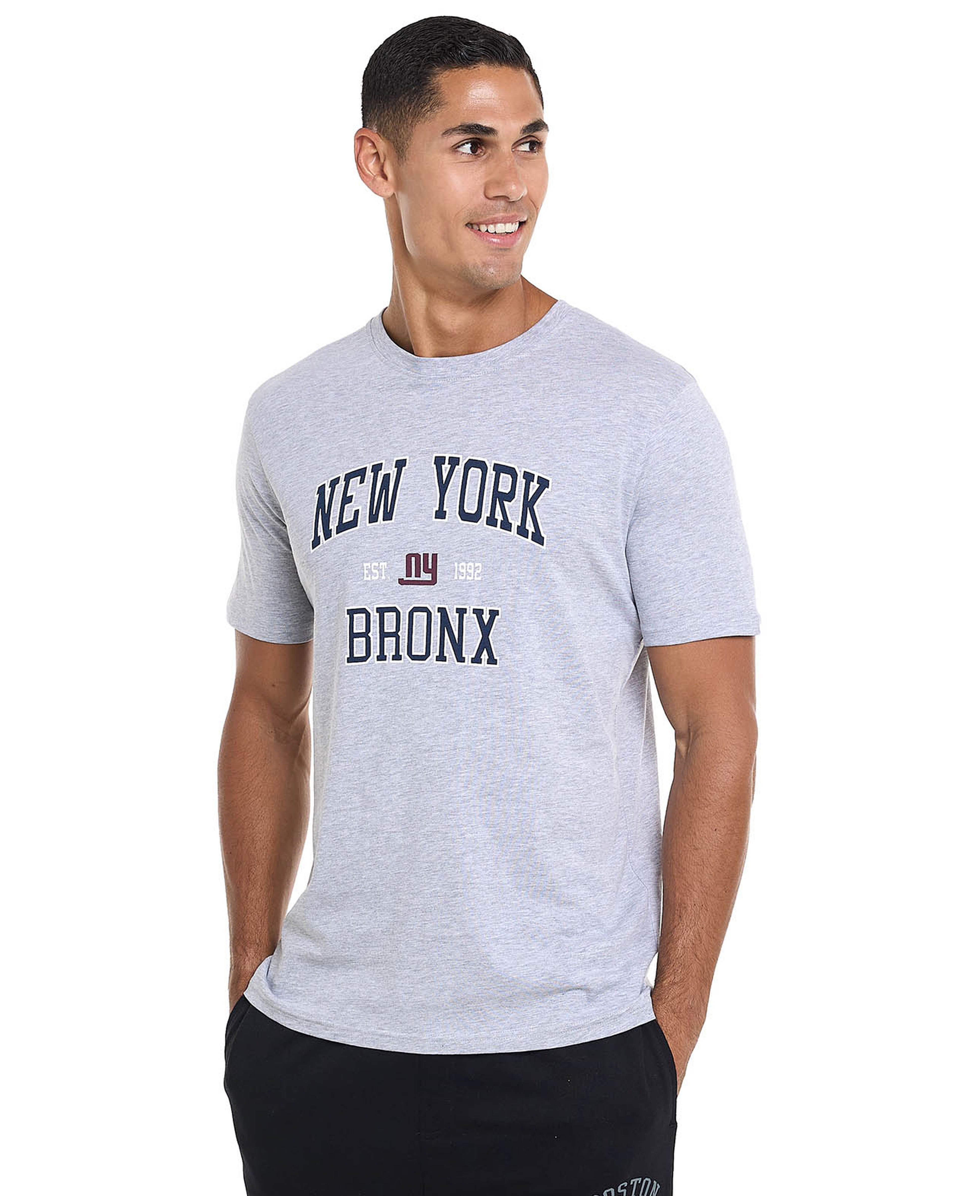 Printed T-Shirt with Crew Neck and Short Sleeves