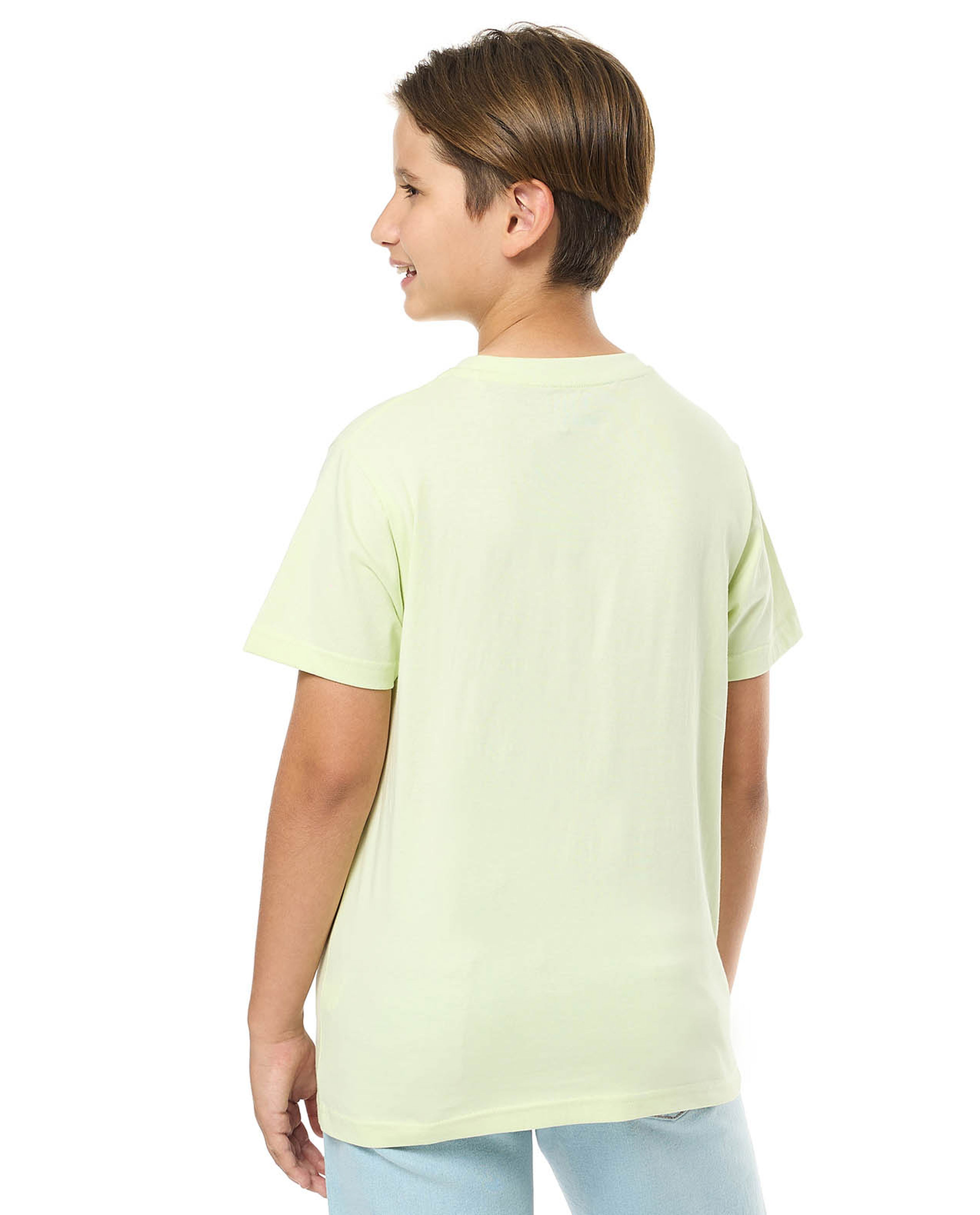 Printed T-Shirt with Crew Neck and Short Sleeves