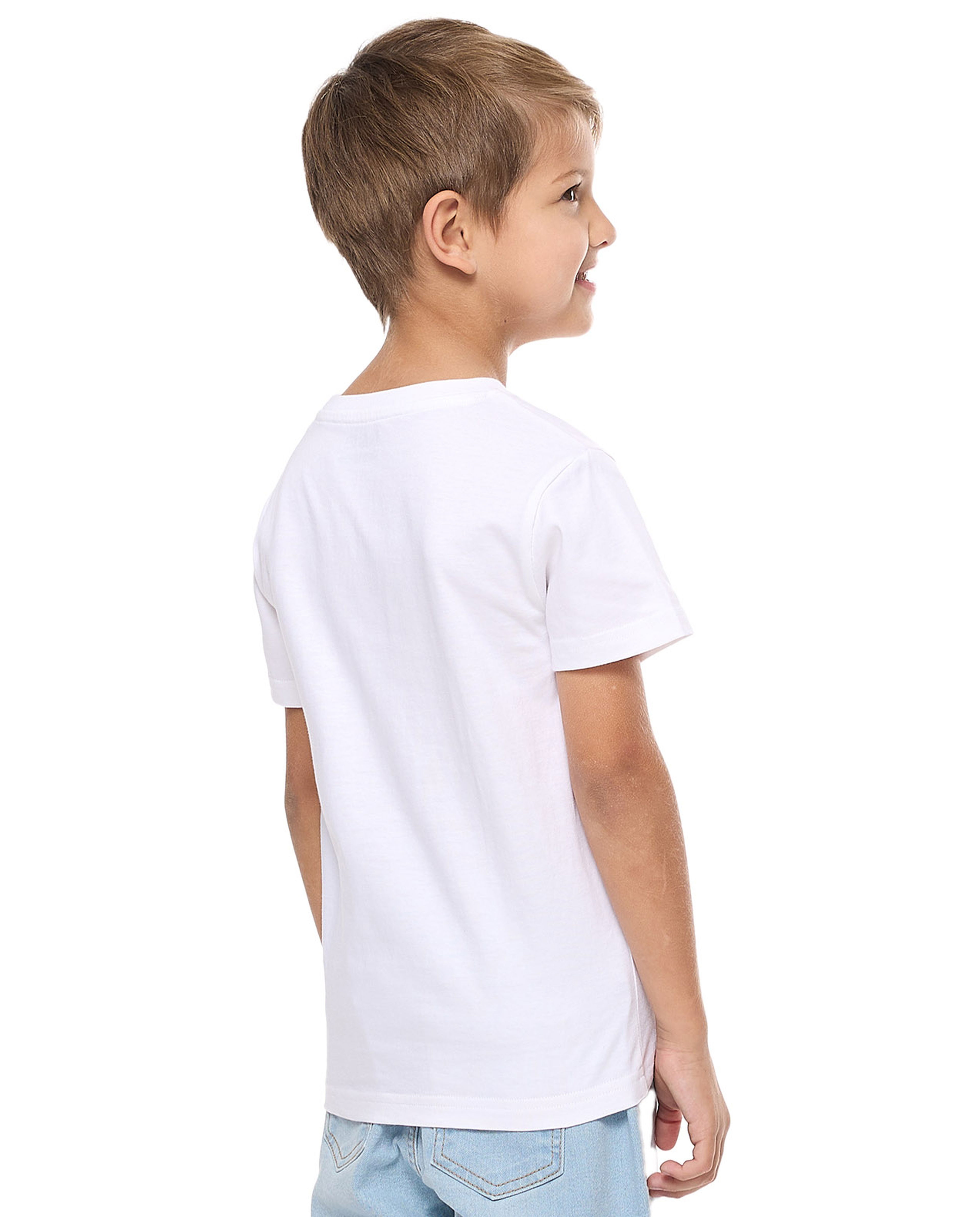 Printed T-Shirt with Crew Neck and Short Sleeves