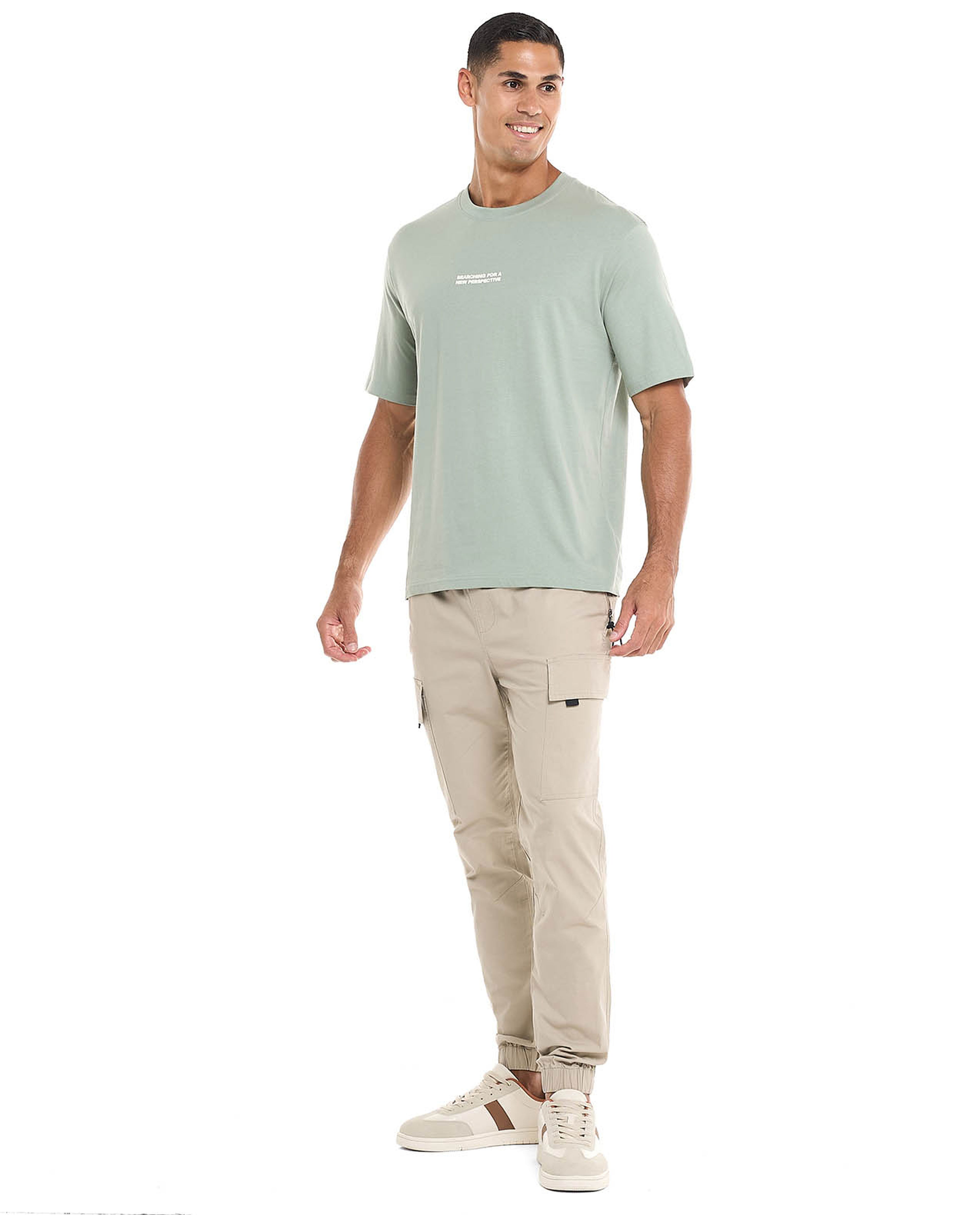 Printed T-Shirt with Crew Neck and Short Sleeves