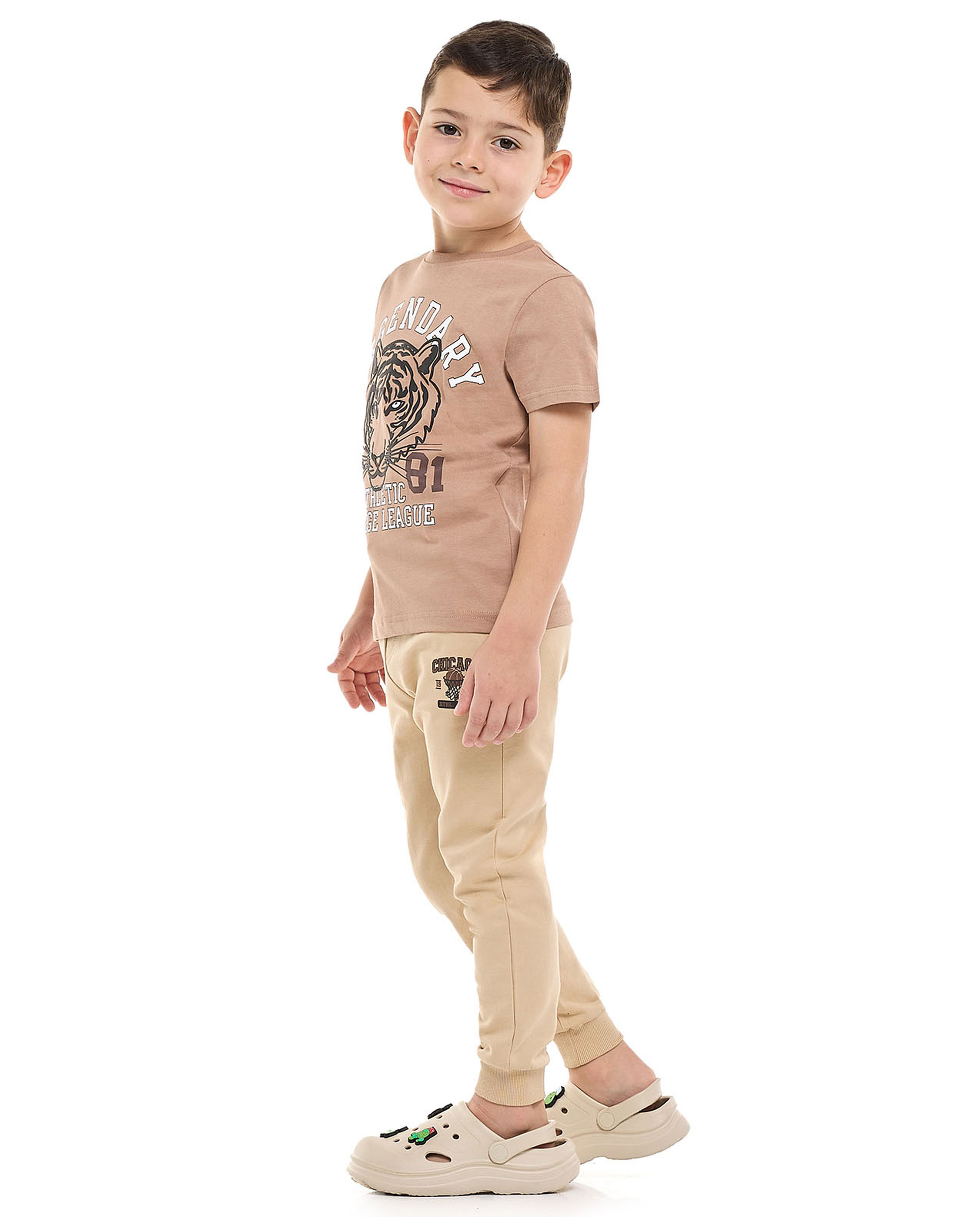 Printed Joggers with Drawstring Waist