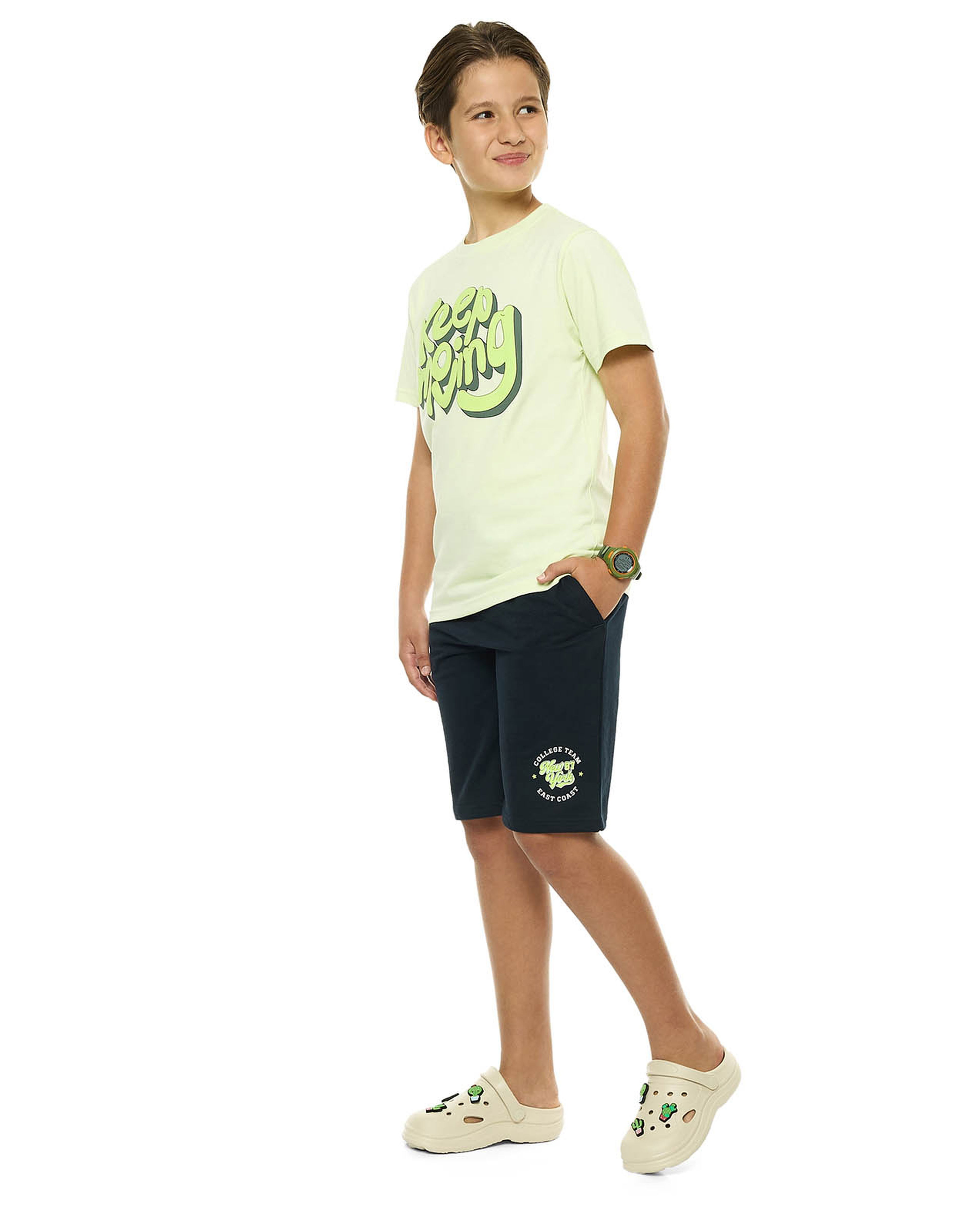 Printed Shorts with Drawstring Waist