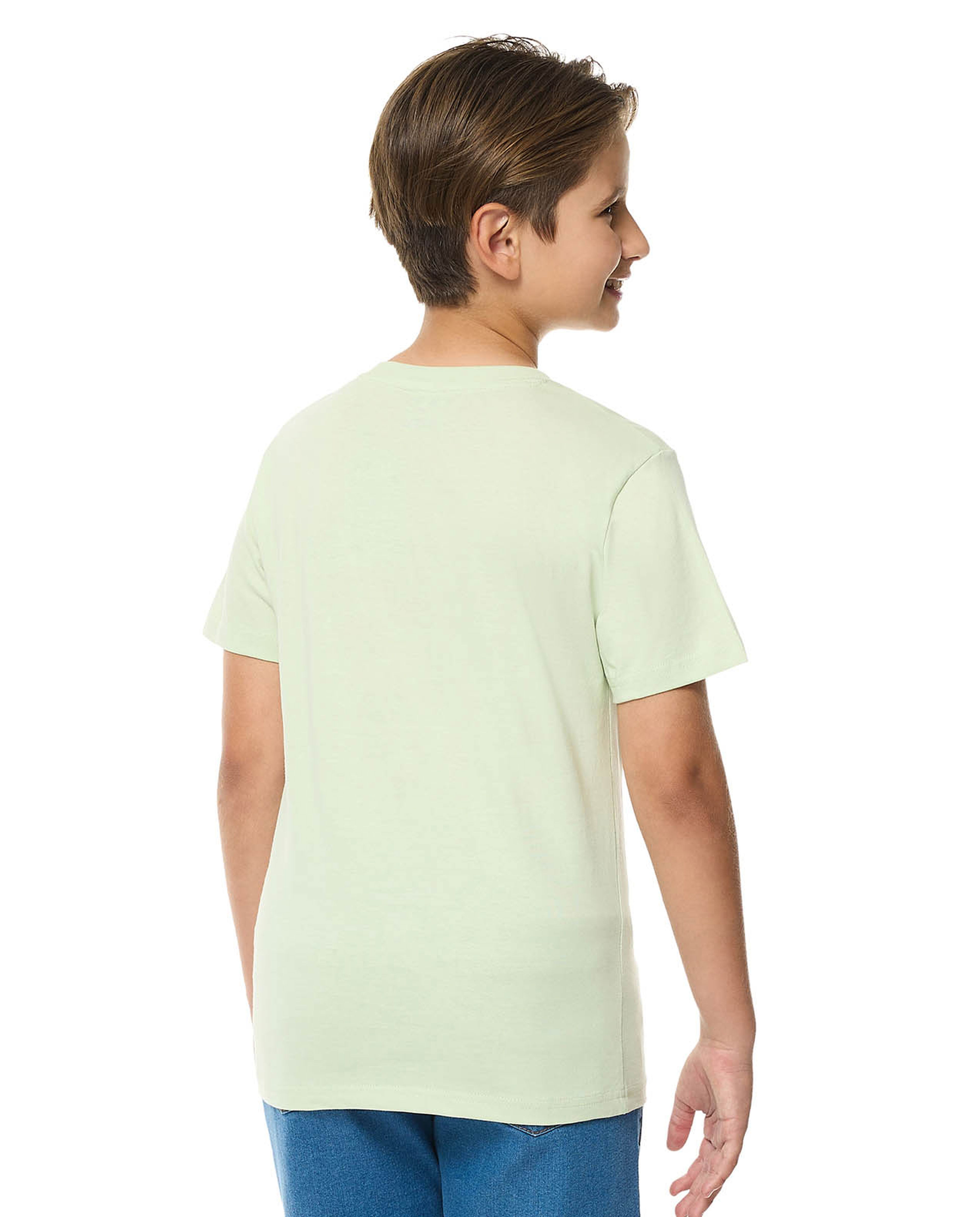 Printed T-Shirt with Crew Neck and Short Sleeves