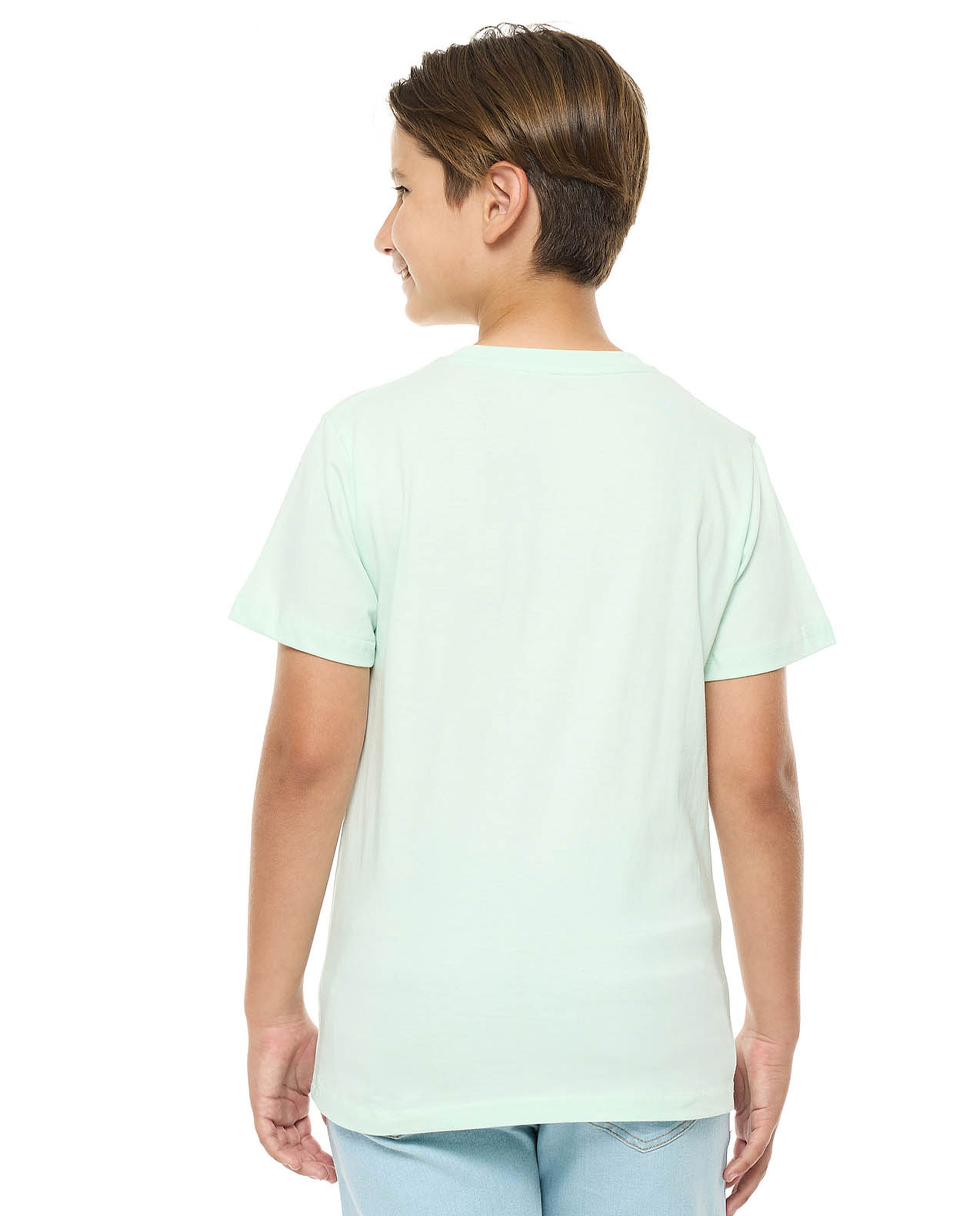 Printed T-Shirt with Crew Neck and Short Sleeves