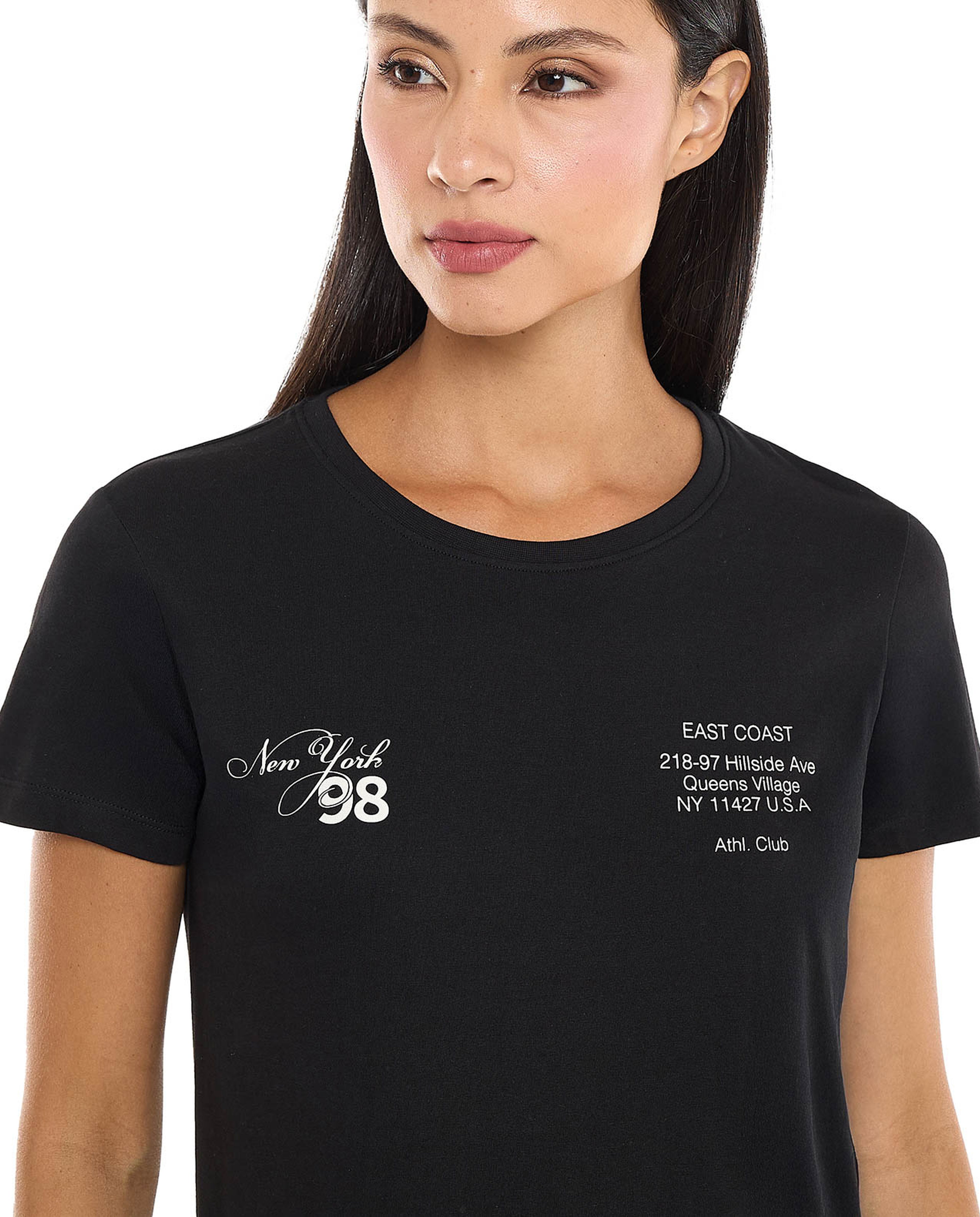 Printed T-Shirt with Crew Neck and Short Sleeves