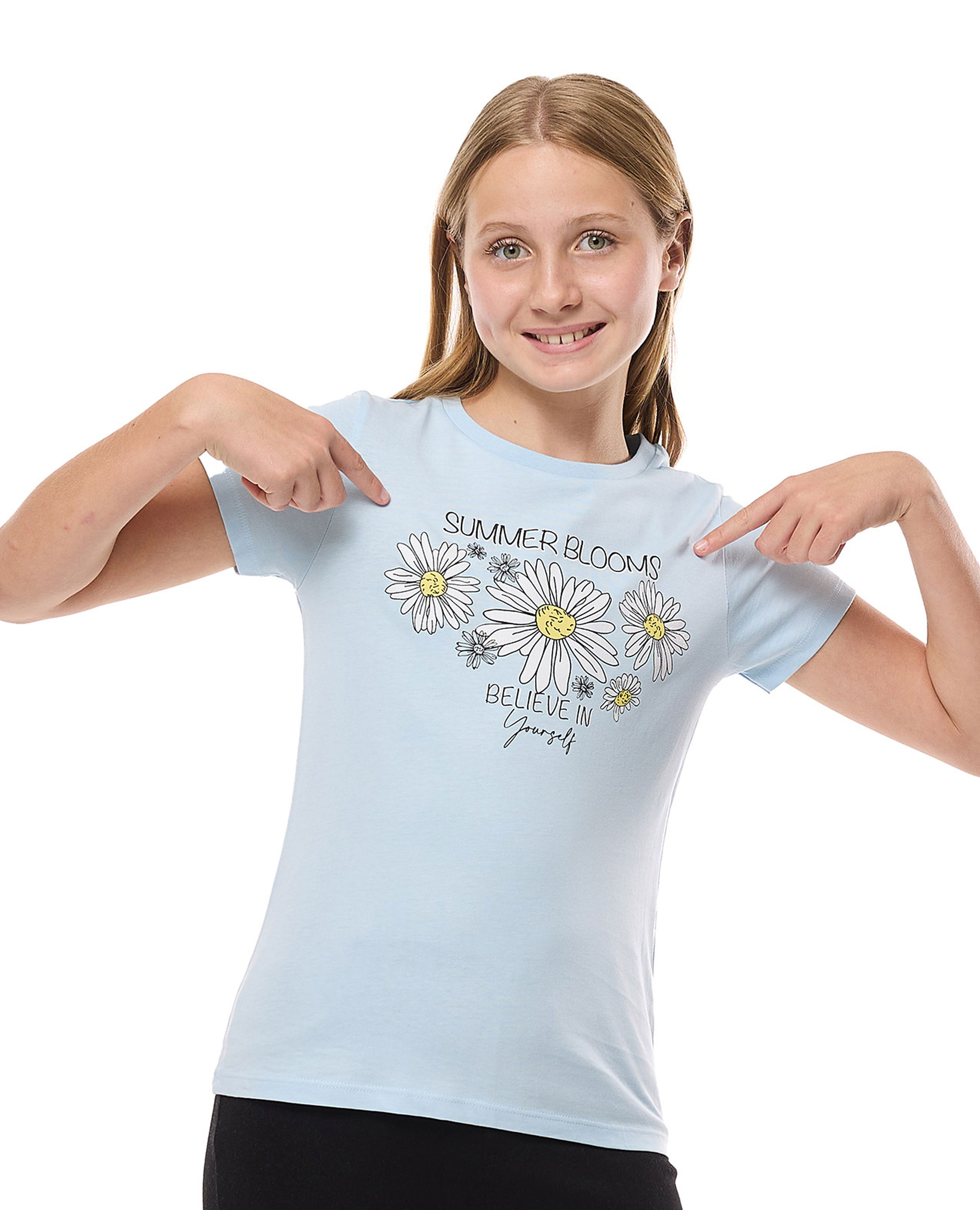 Printed T-Shirt with Crew Neck and Short Sleeves