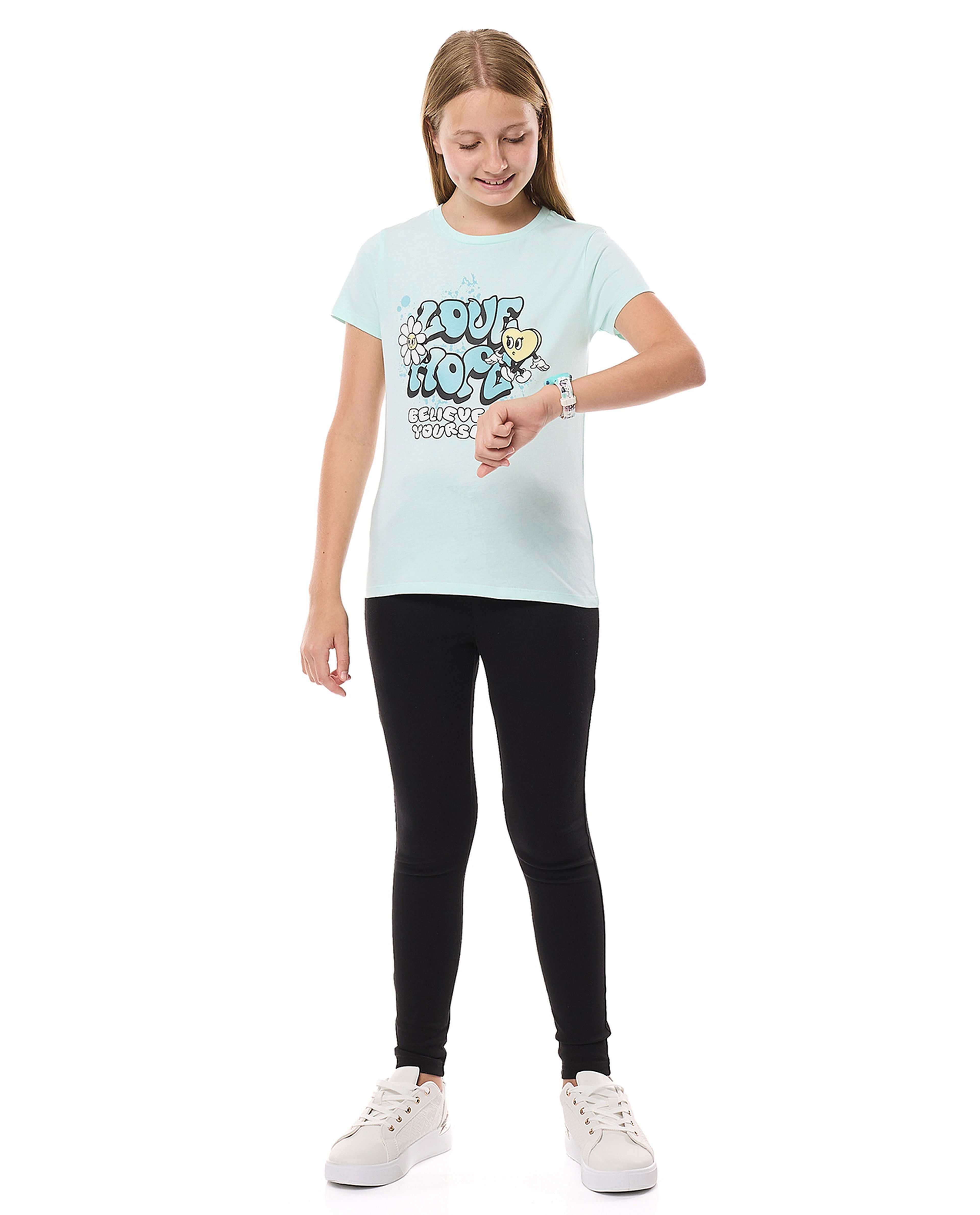 Printed T-Shirt with Crew Neck and Short Sleeves