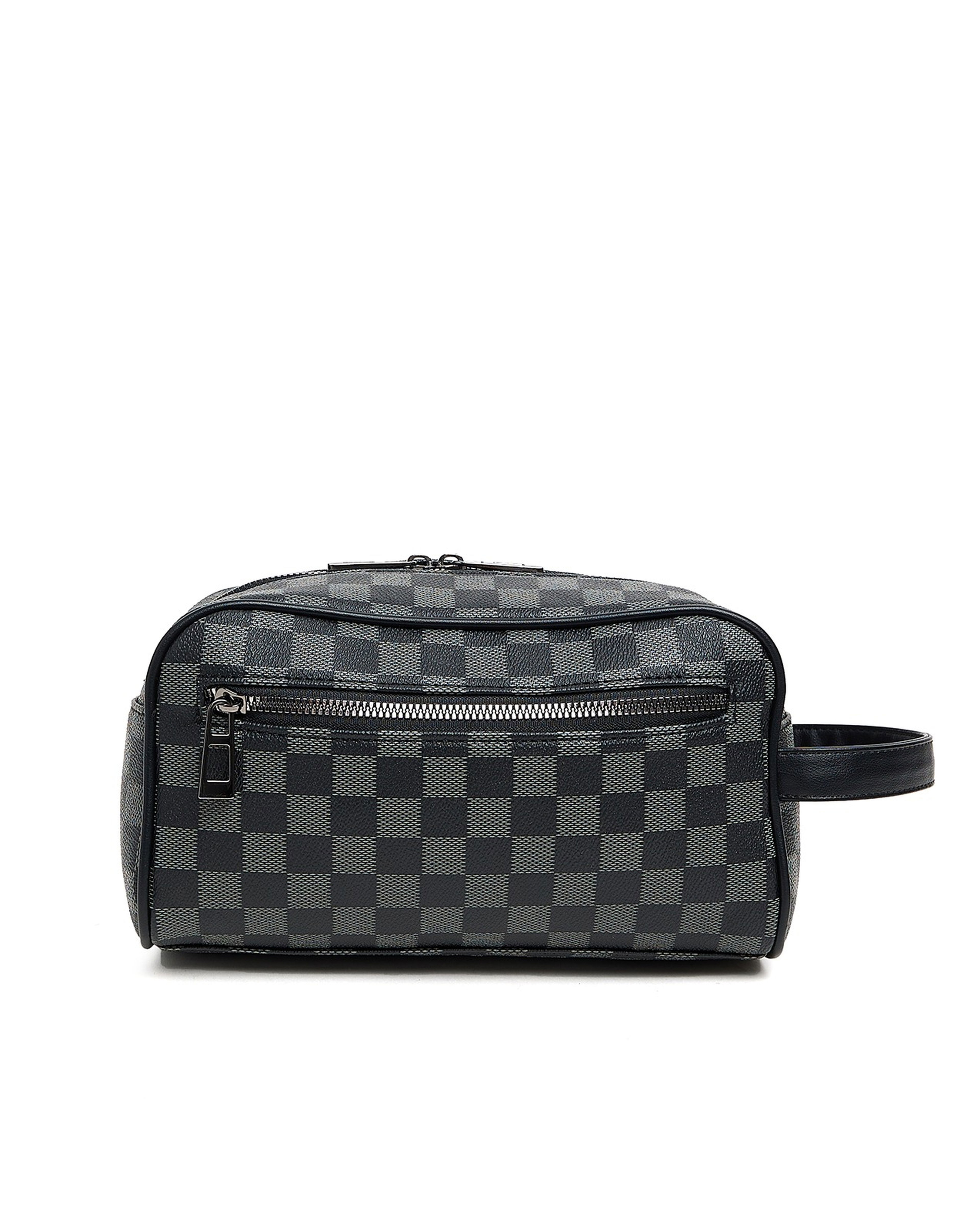 Checkered Toiletry Pouch