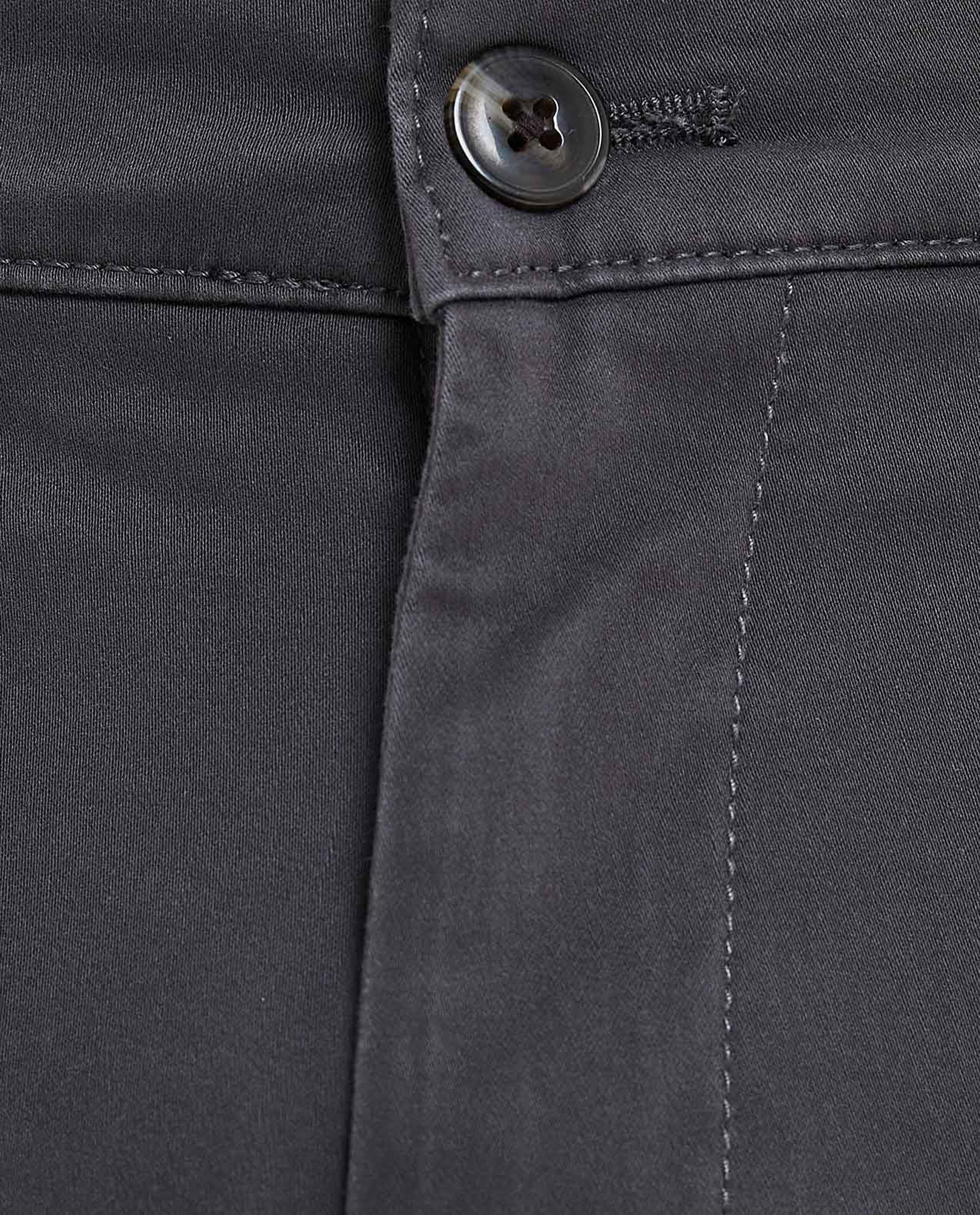 Solid Slim Fit Pants with Button Closure