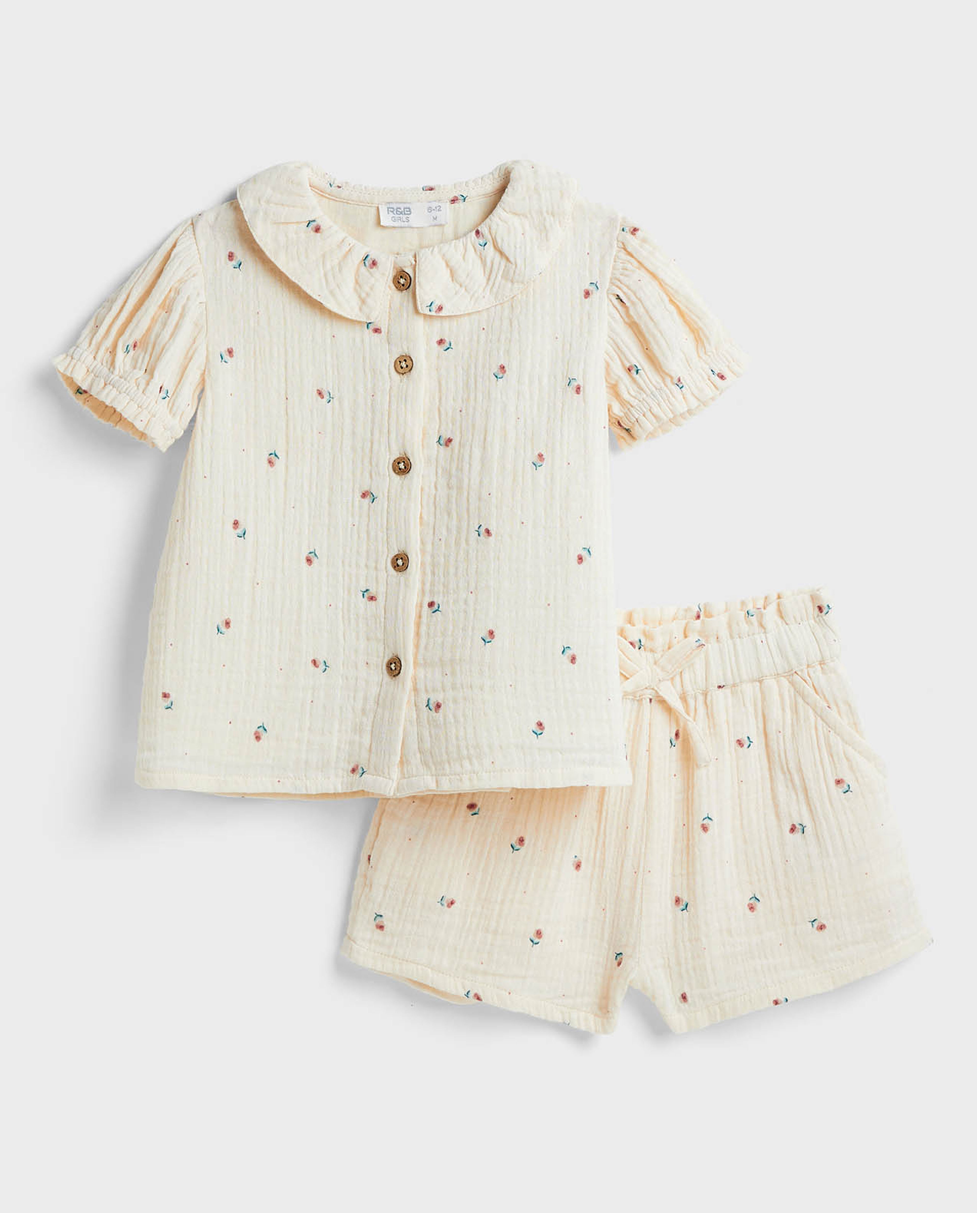 Printed Top and Shorts Set