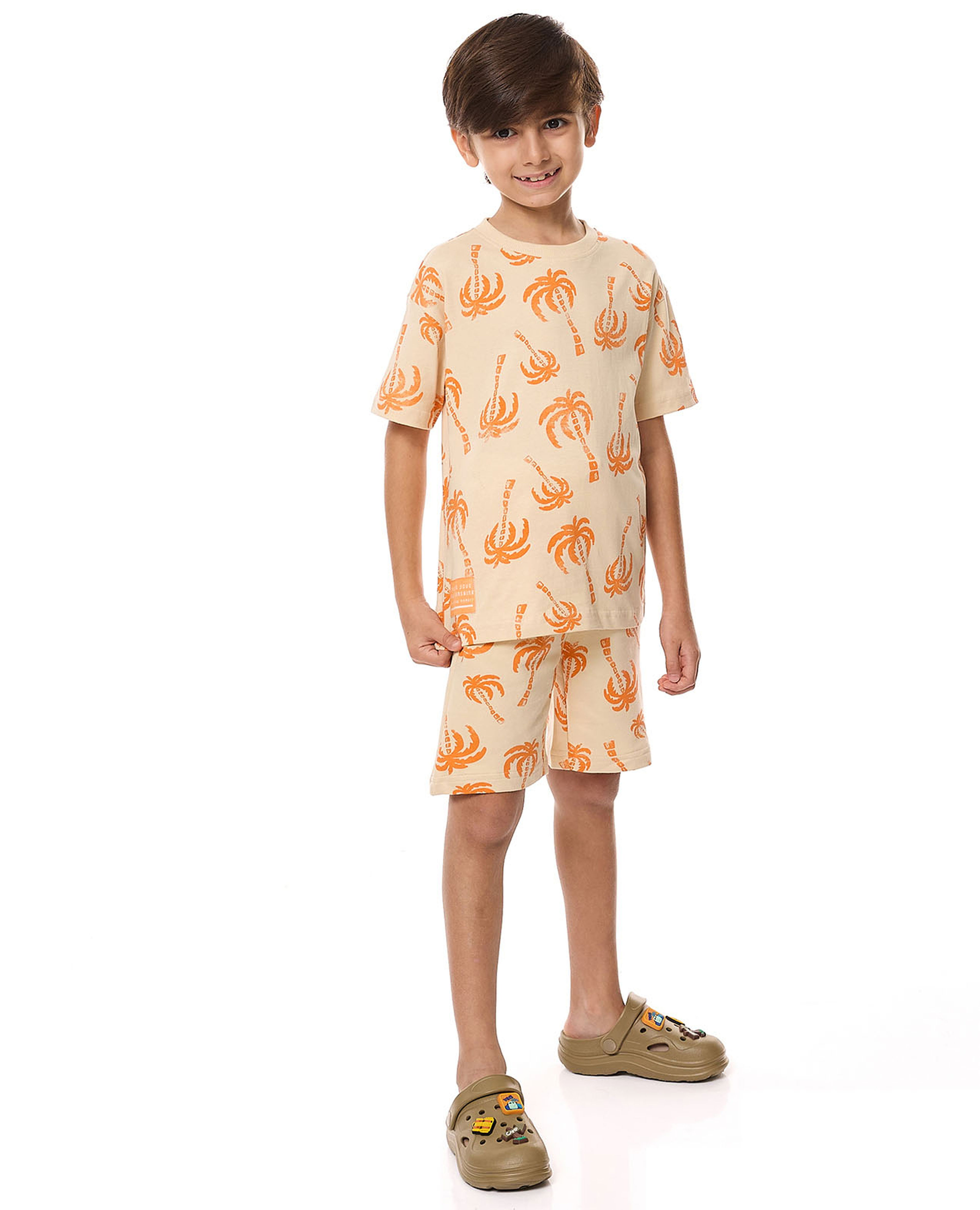 Printed T-Shirt and Shorts Set