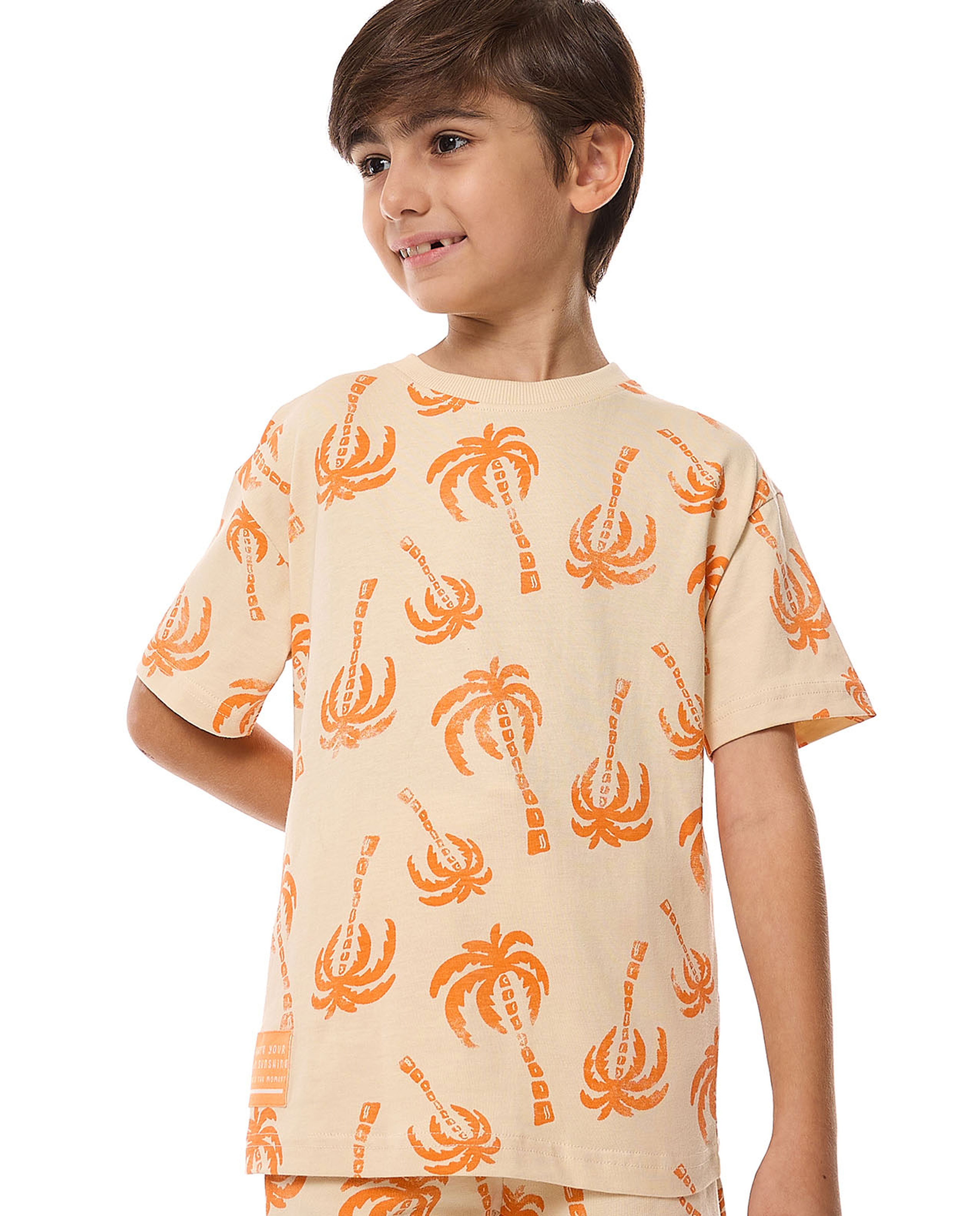 Printed T-Shirt and Shorts Set