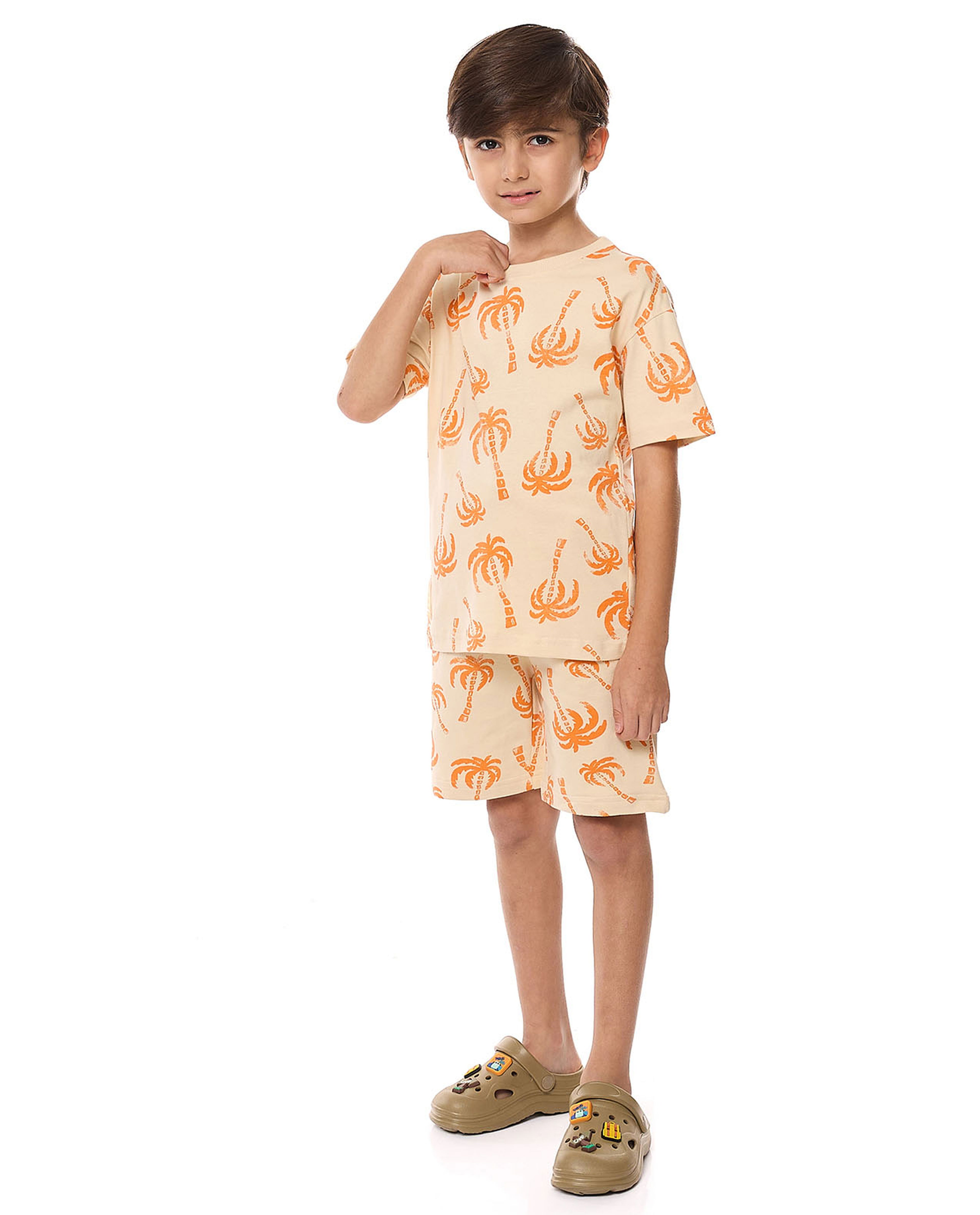 Printed T-Shirt and Shorts Set