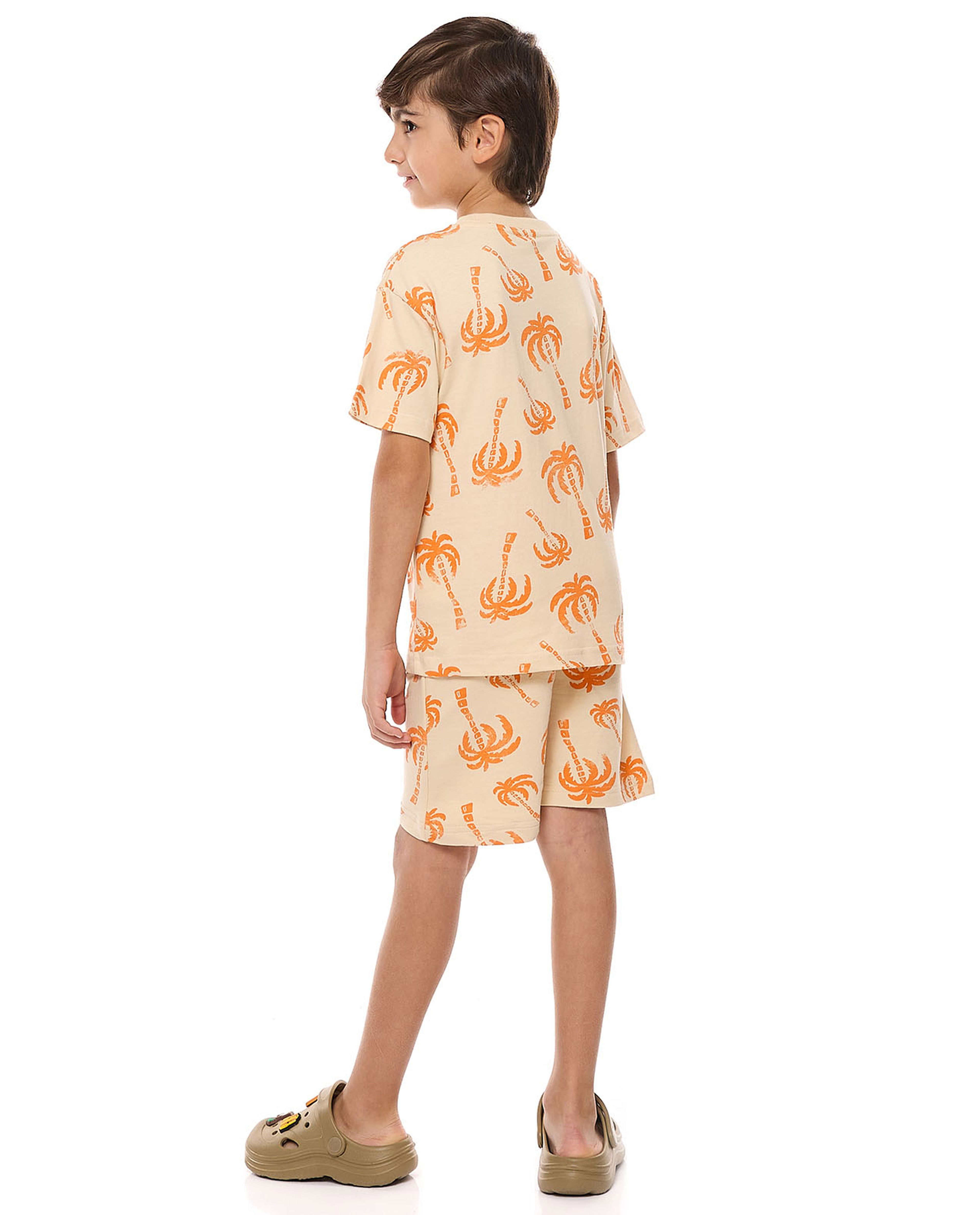 Printed T-Shirt and Shorts Set