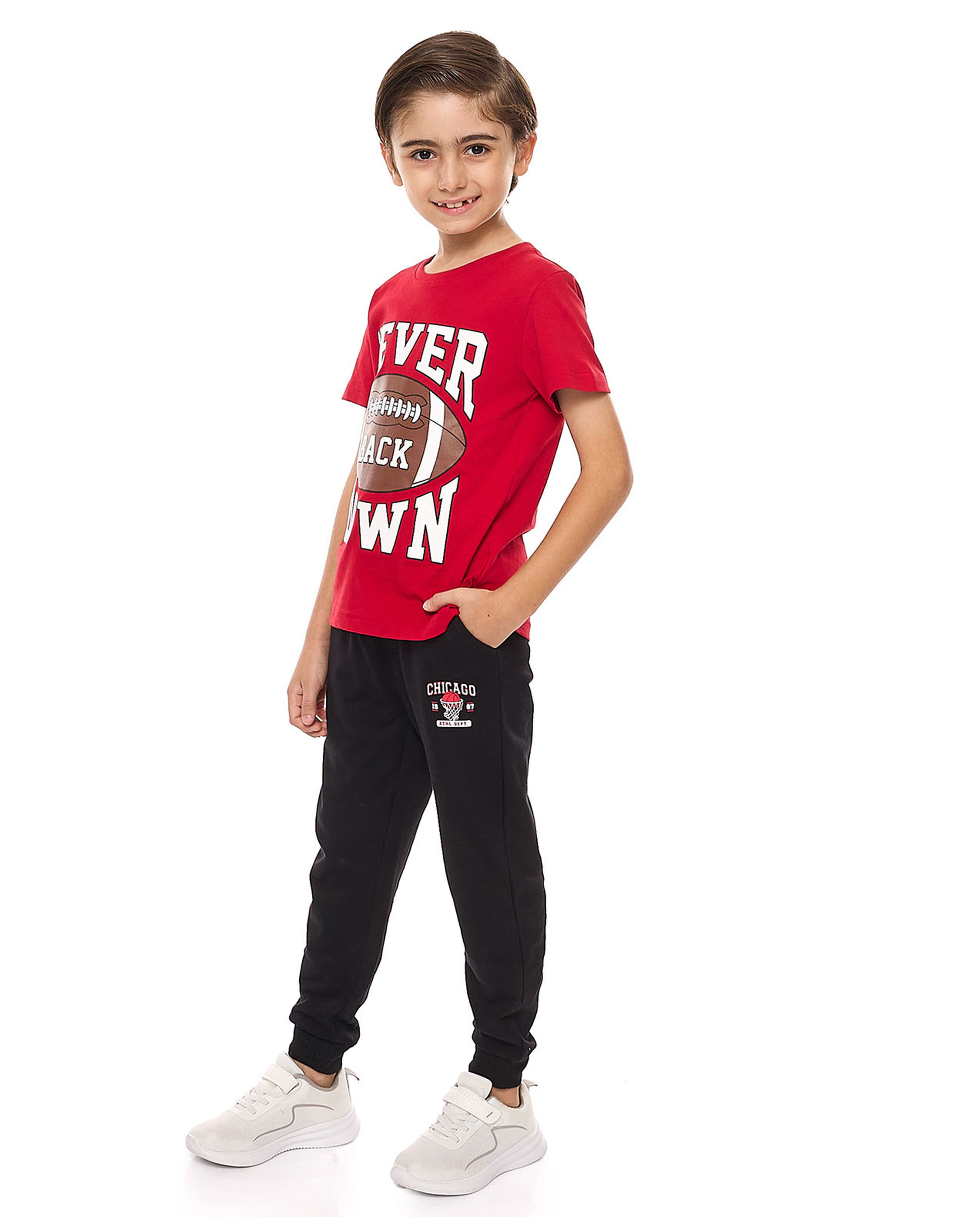 Printed Joggers with Drawstring Waist