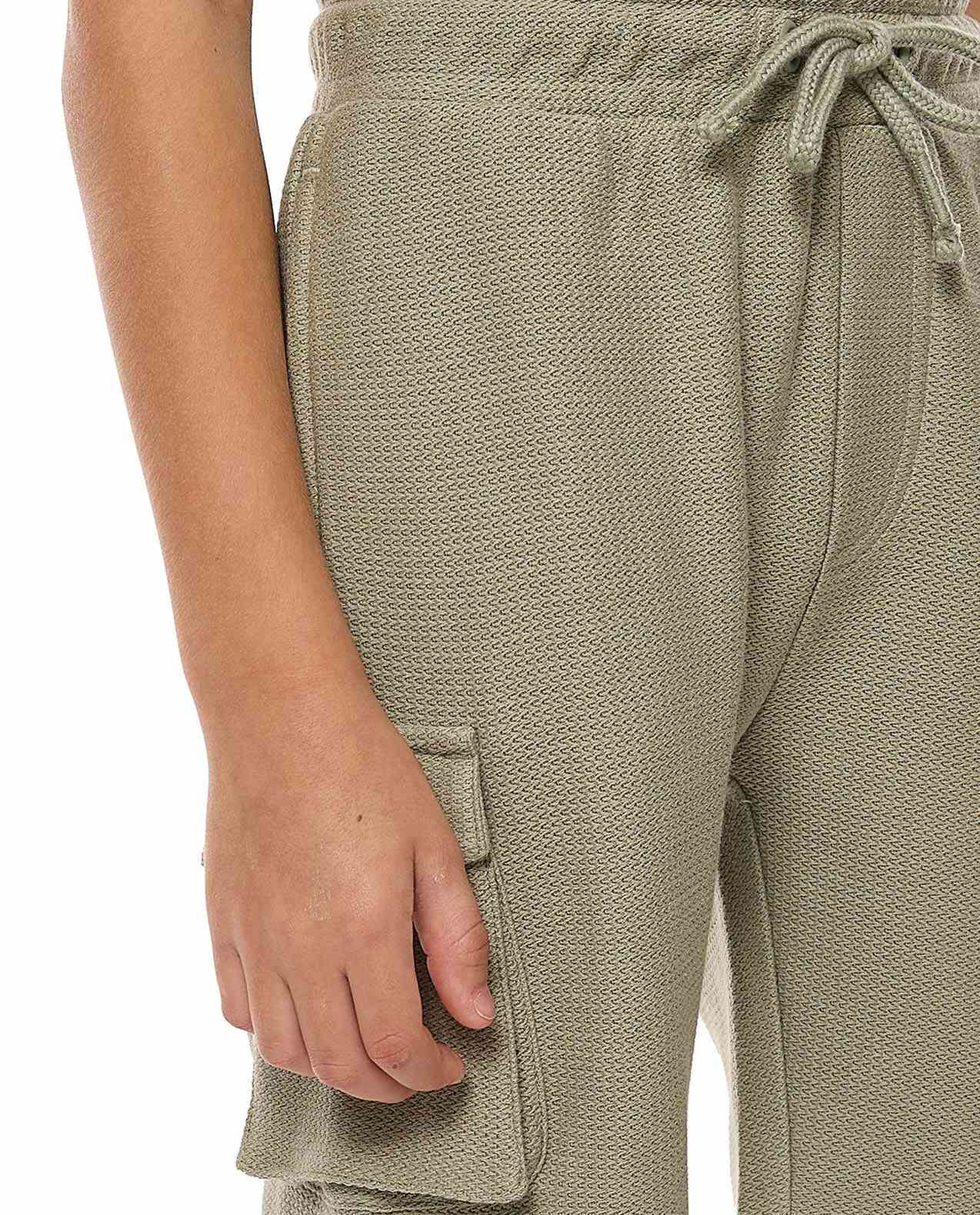 Textured Polo T-Shirt and Cargo Shorts Set