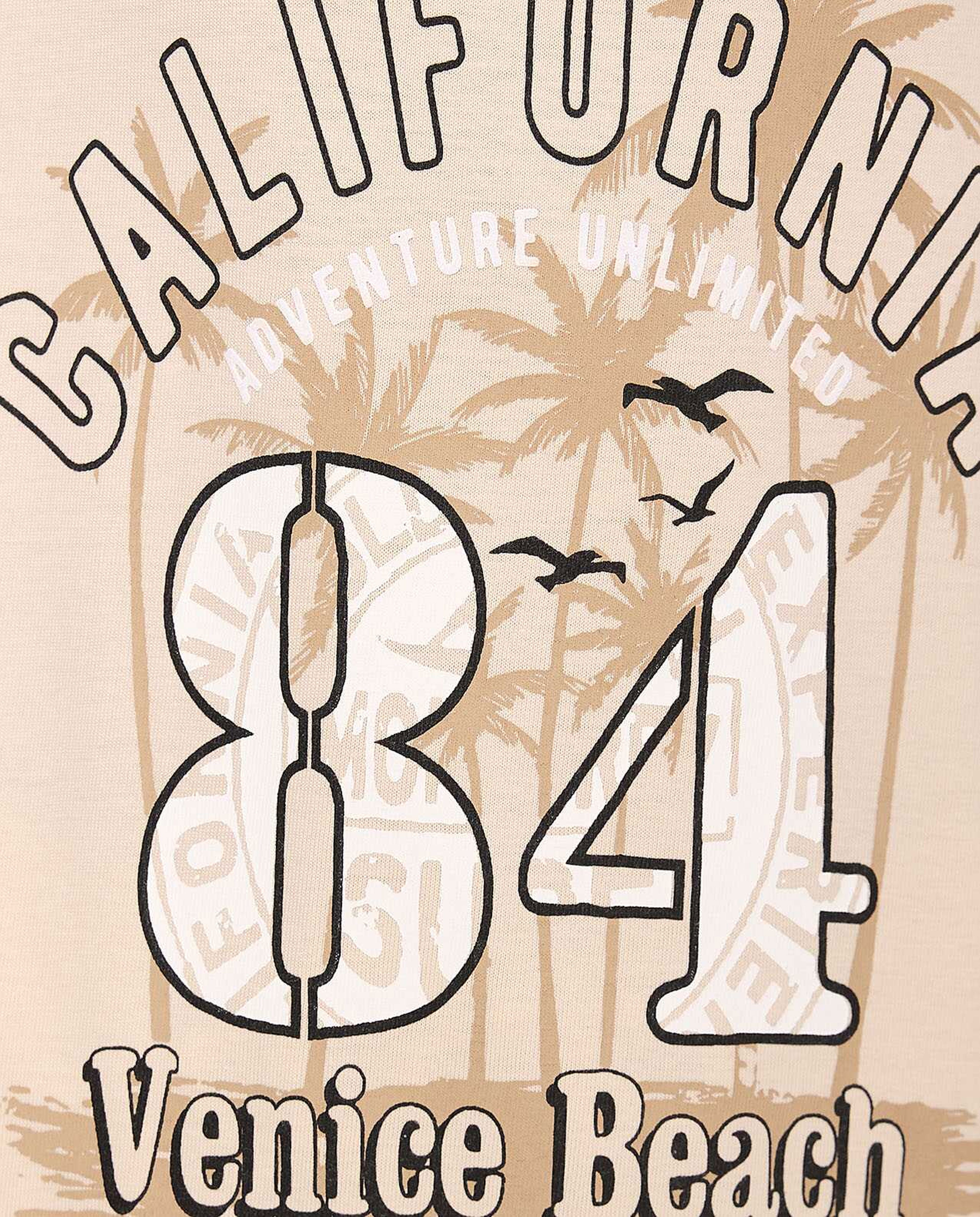 Printed T-Shirt with Crew Neck and Short Sleeves