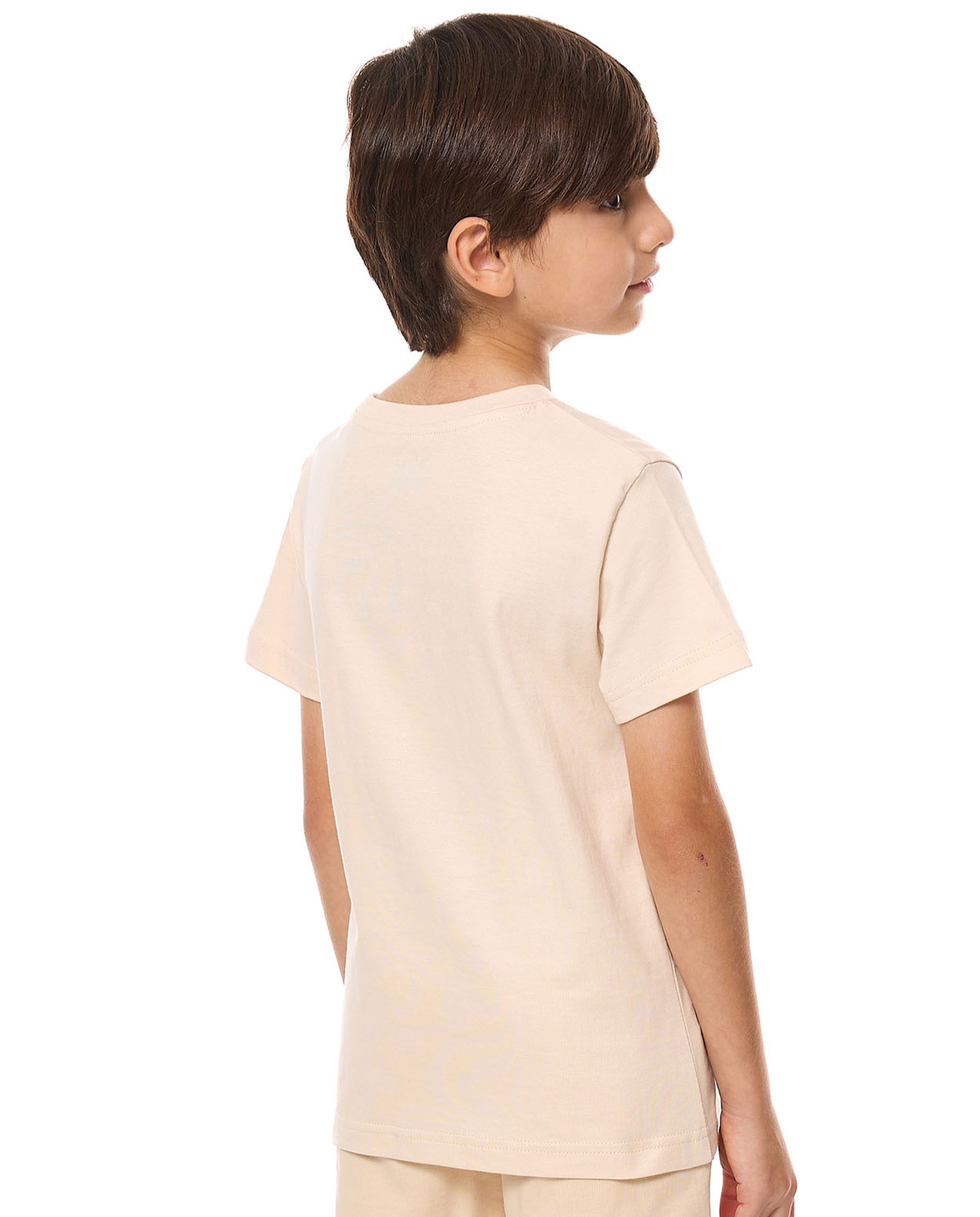 Printed T-Shirt with Crew Neck and Short Sleeves
