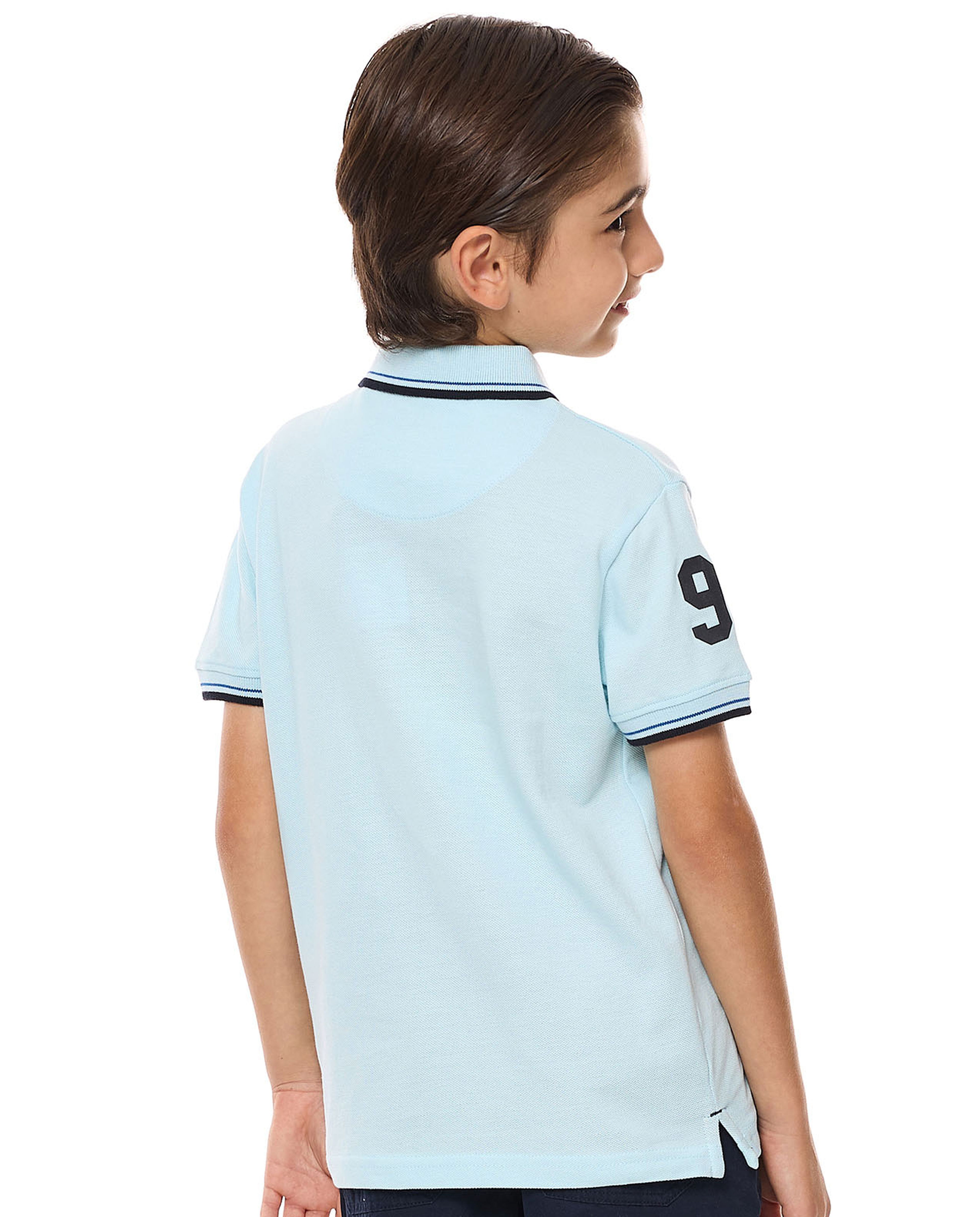 Printed Polo T-Shirt with Short Sleeves