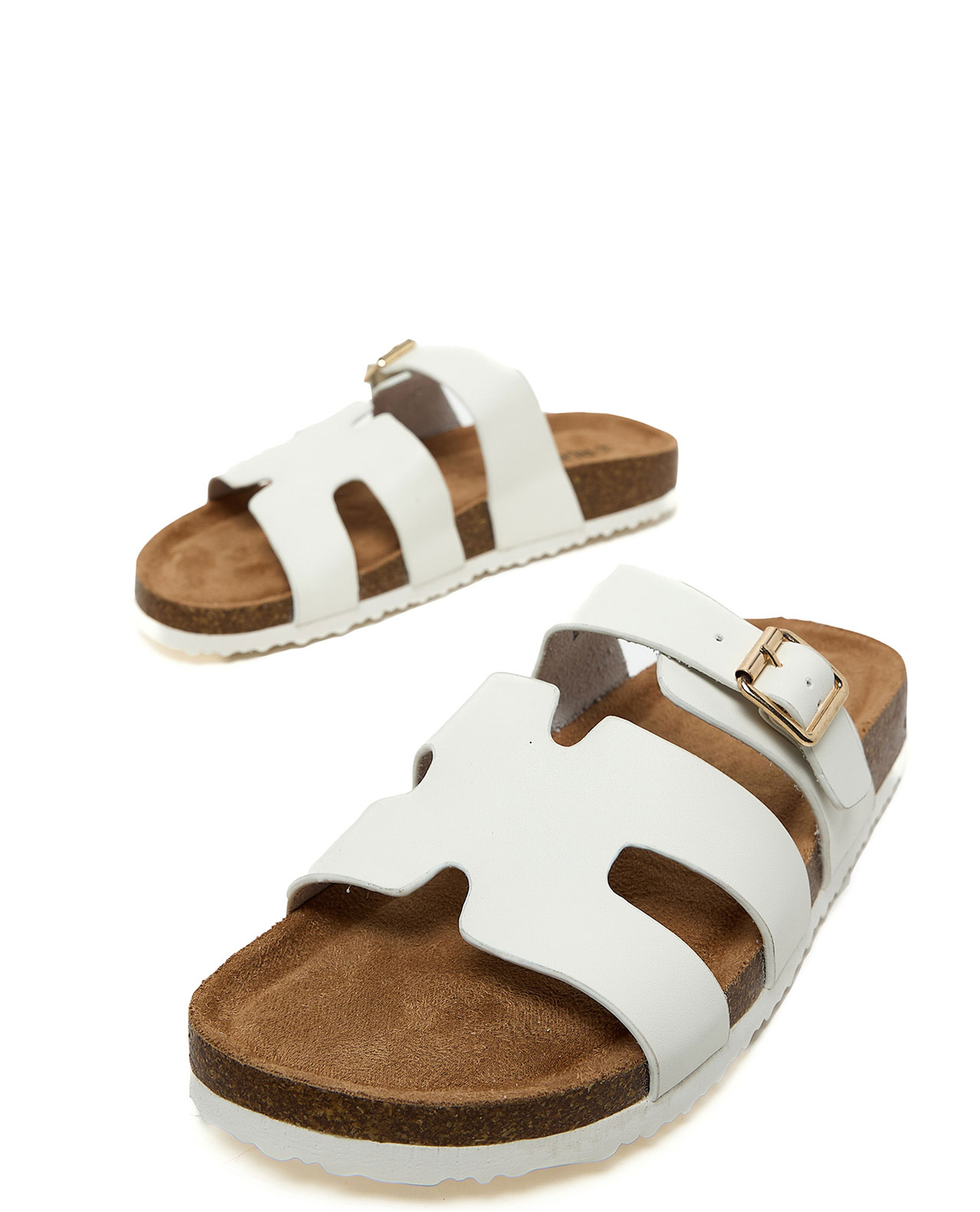 Cut-Out Strap Comfort Sandals