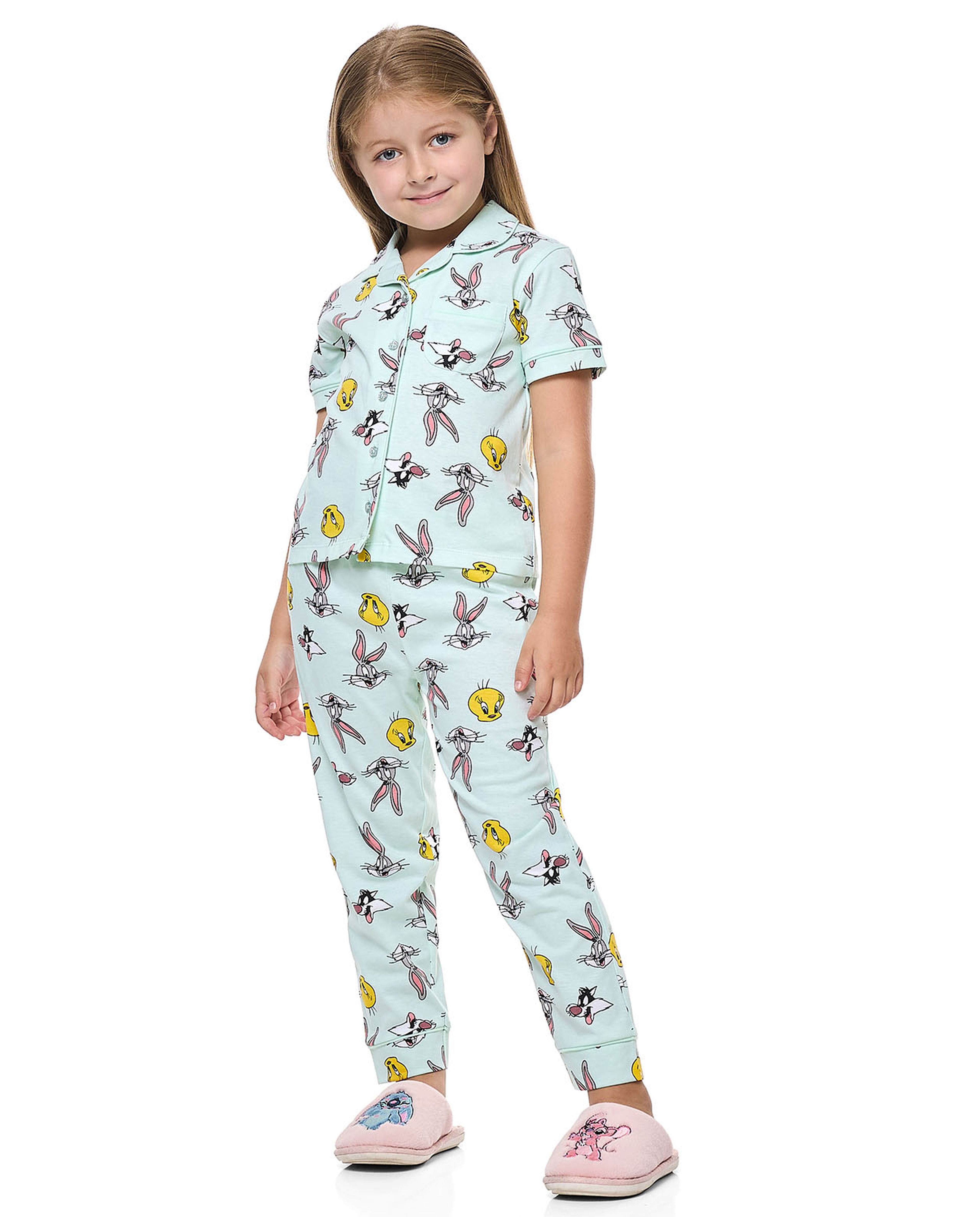 Looney Tunes Print Pyjama Set