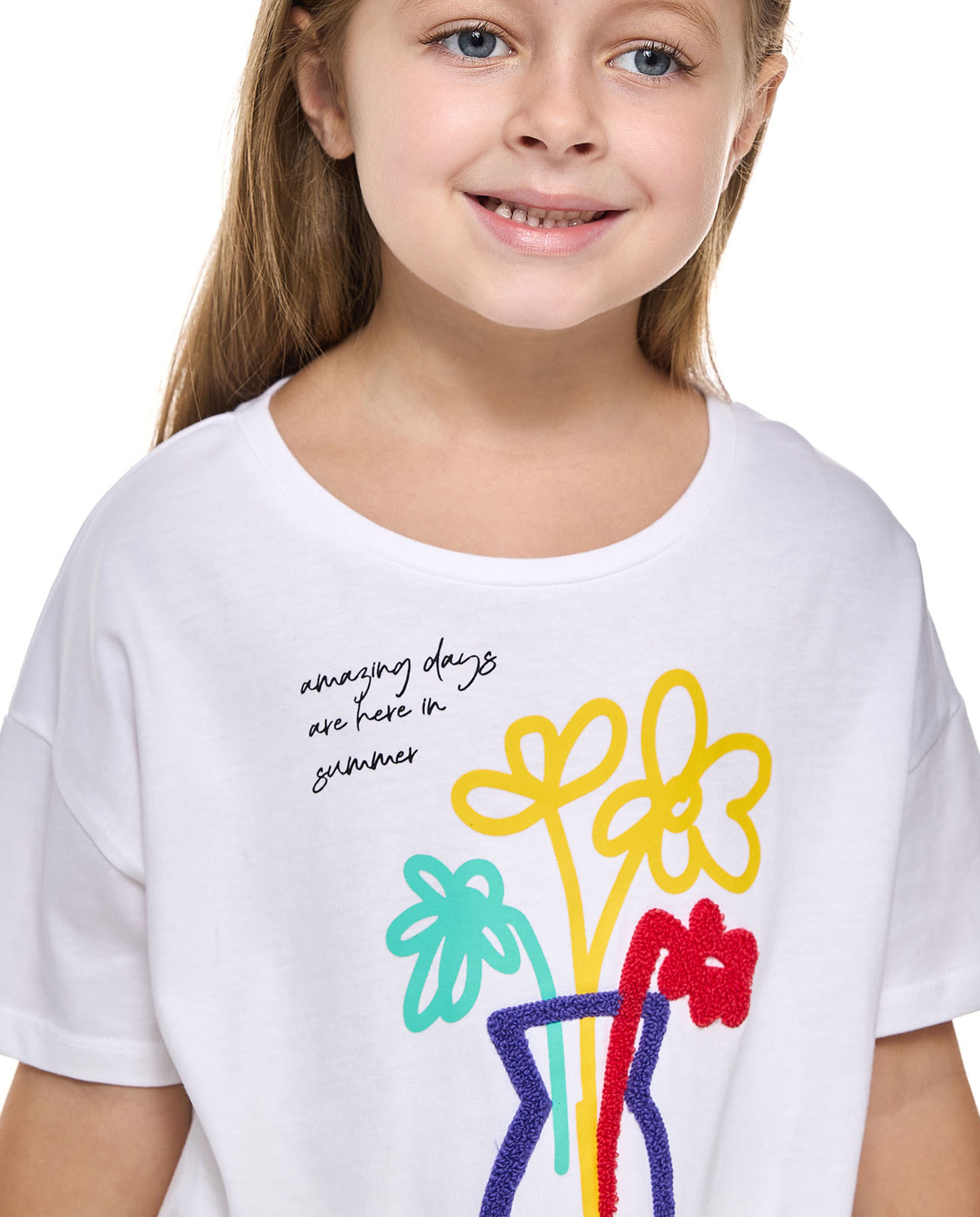 Printed T-Shirt With Round Neck and Short Sleeves