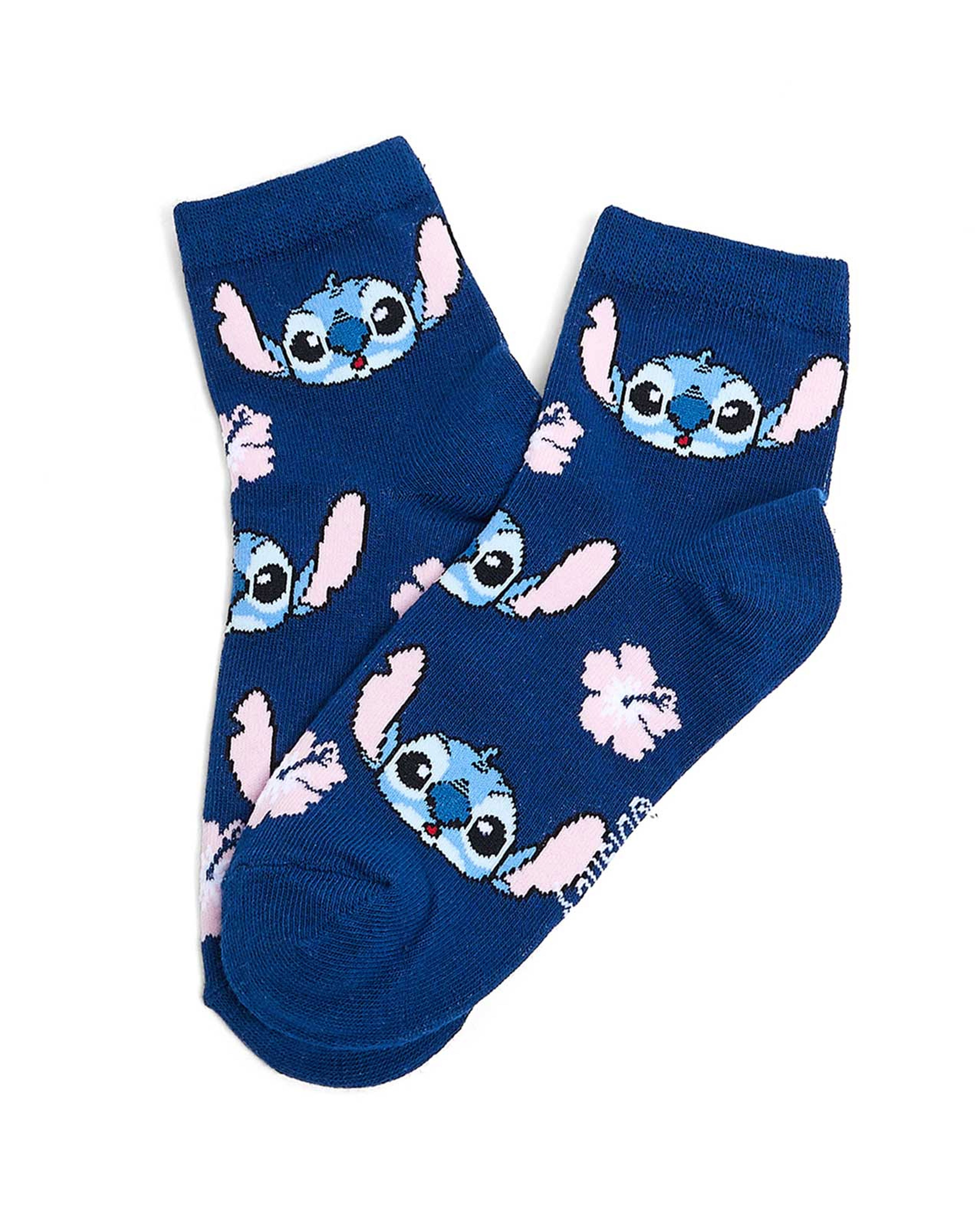 3 Pack Stitch Print Ankle Socks