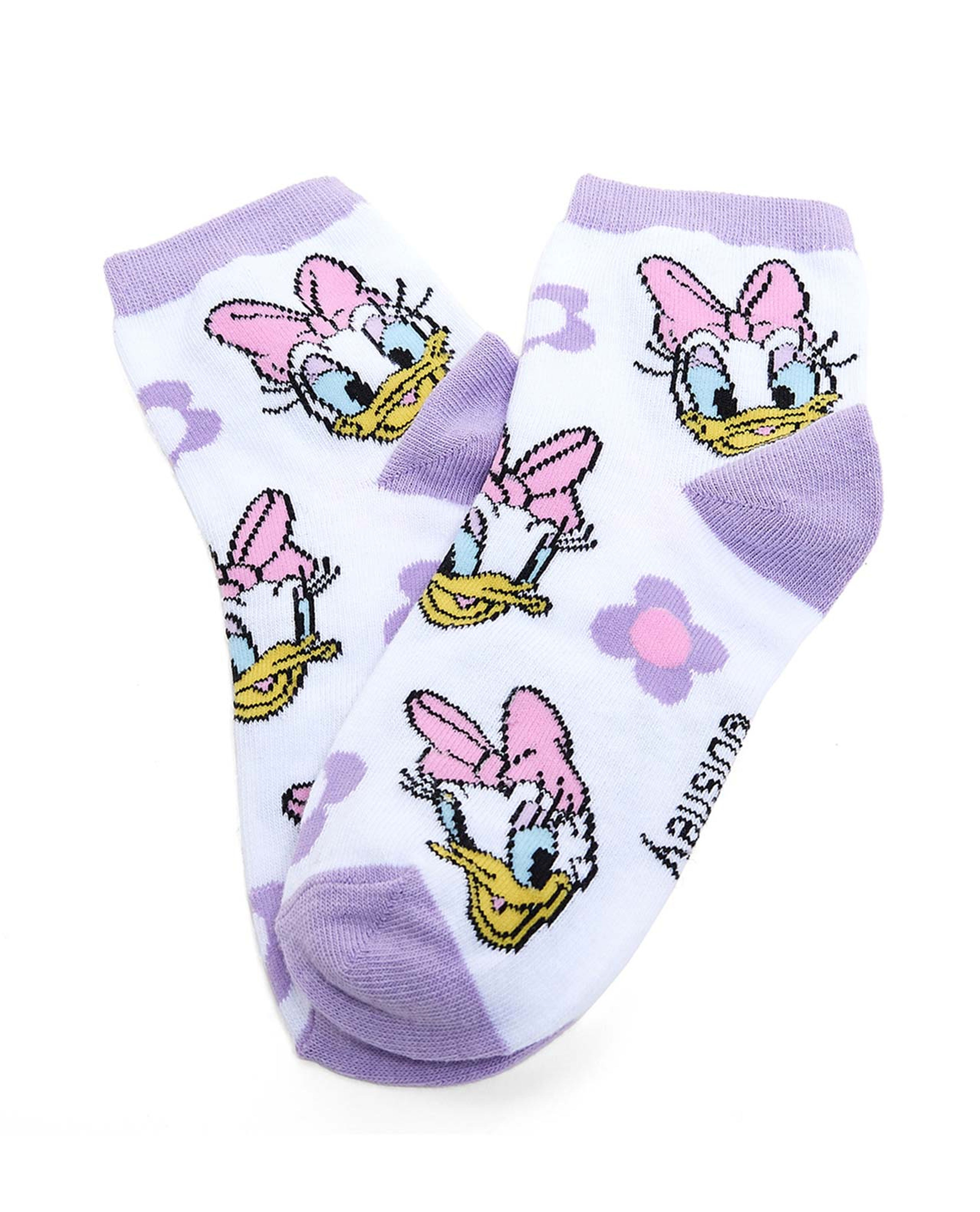3 Pack Daisy Print Ankle Socks
