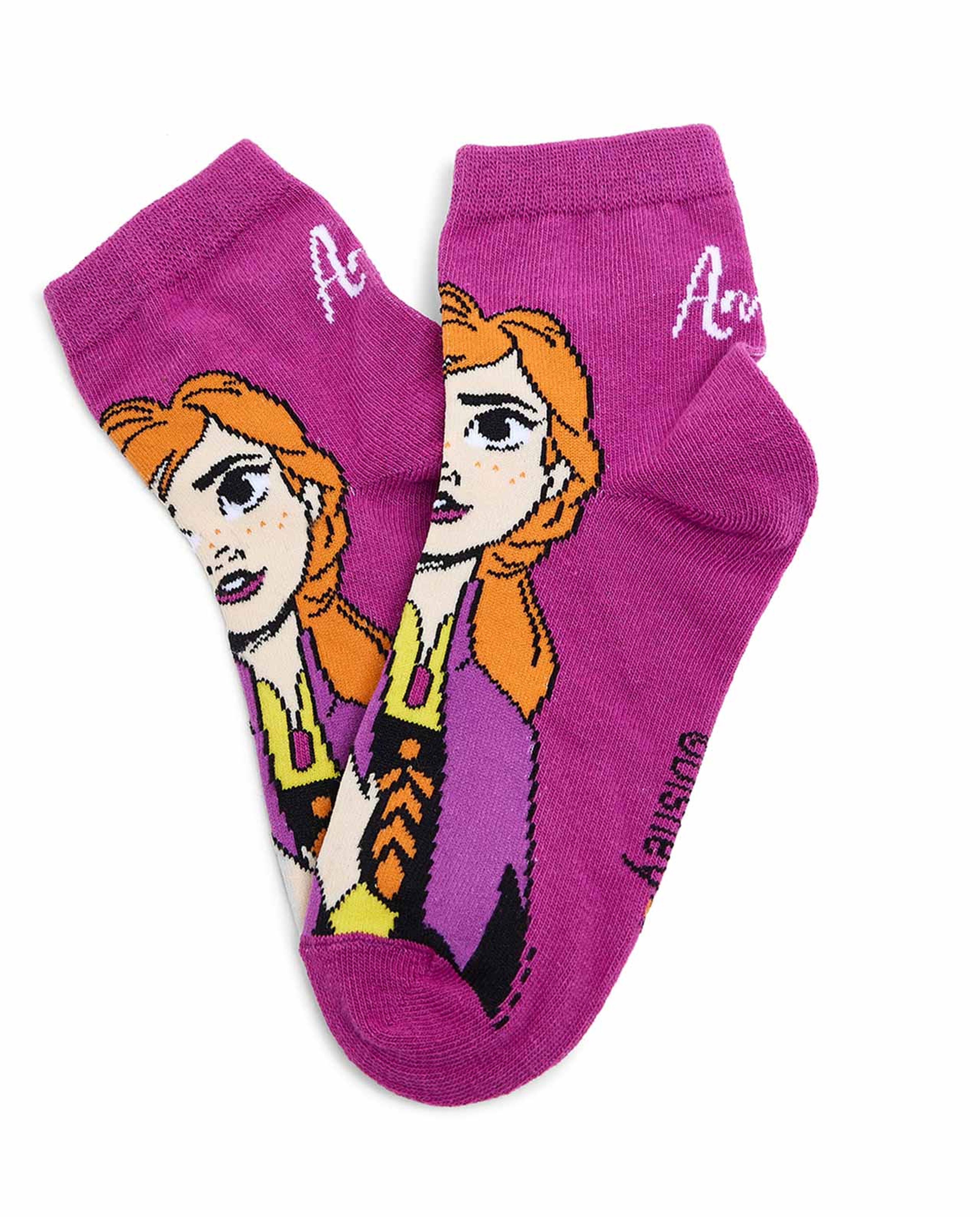 3 Pack Elsa Print Ankle Socks