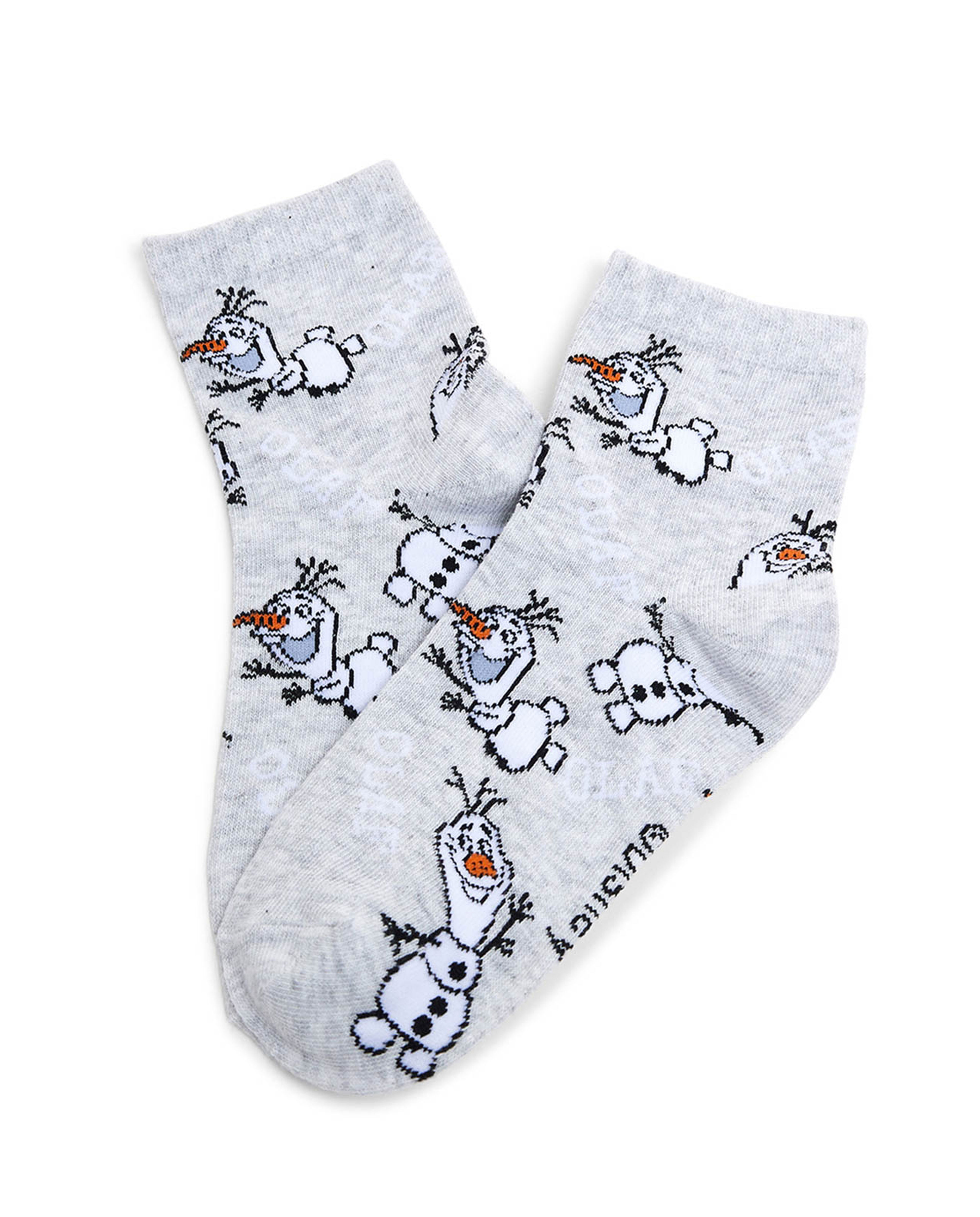 3 Pack Elsa Print Ankle Socks