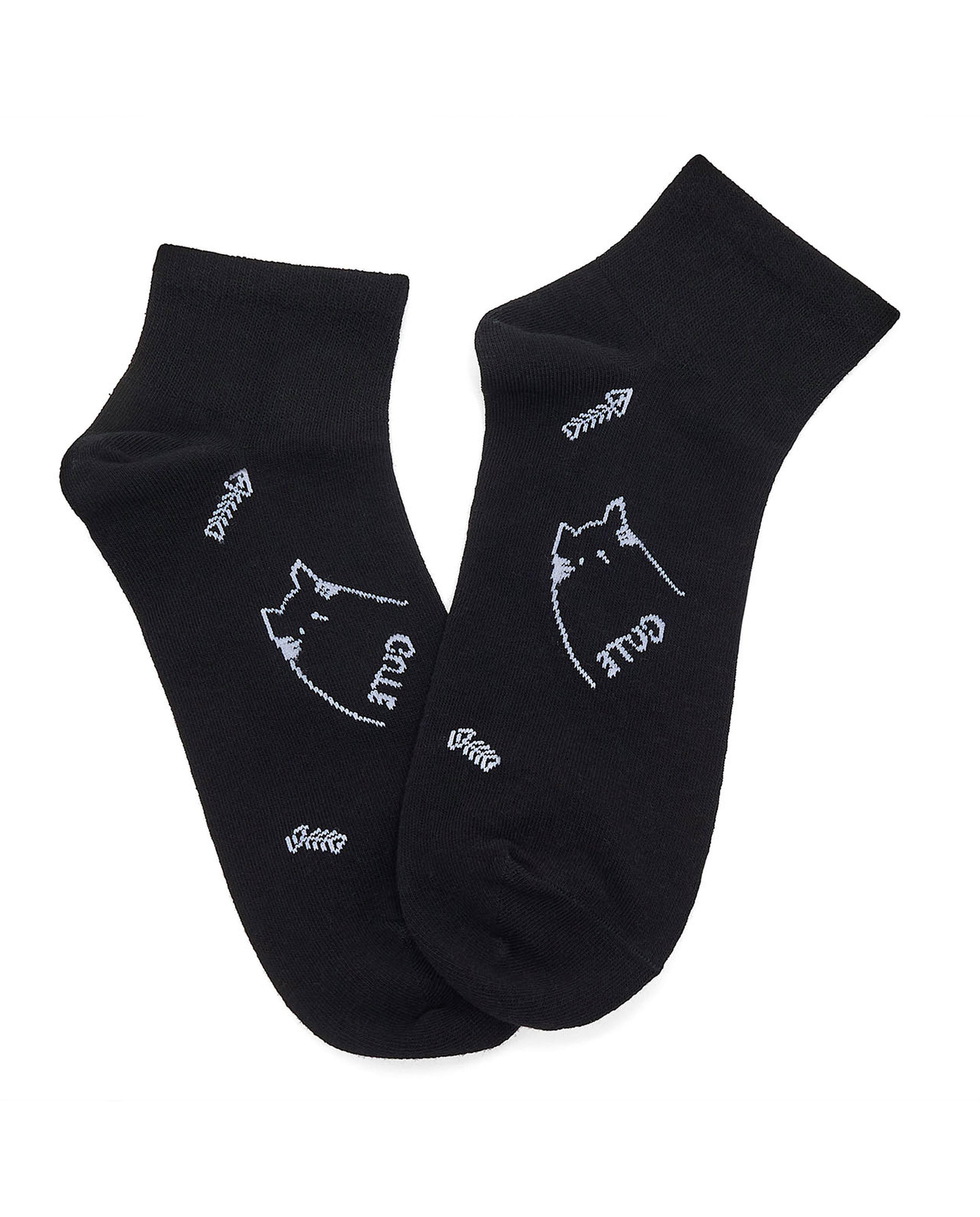 3 Pack Printed Ankle Socks