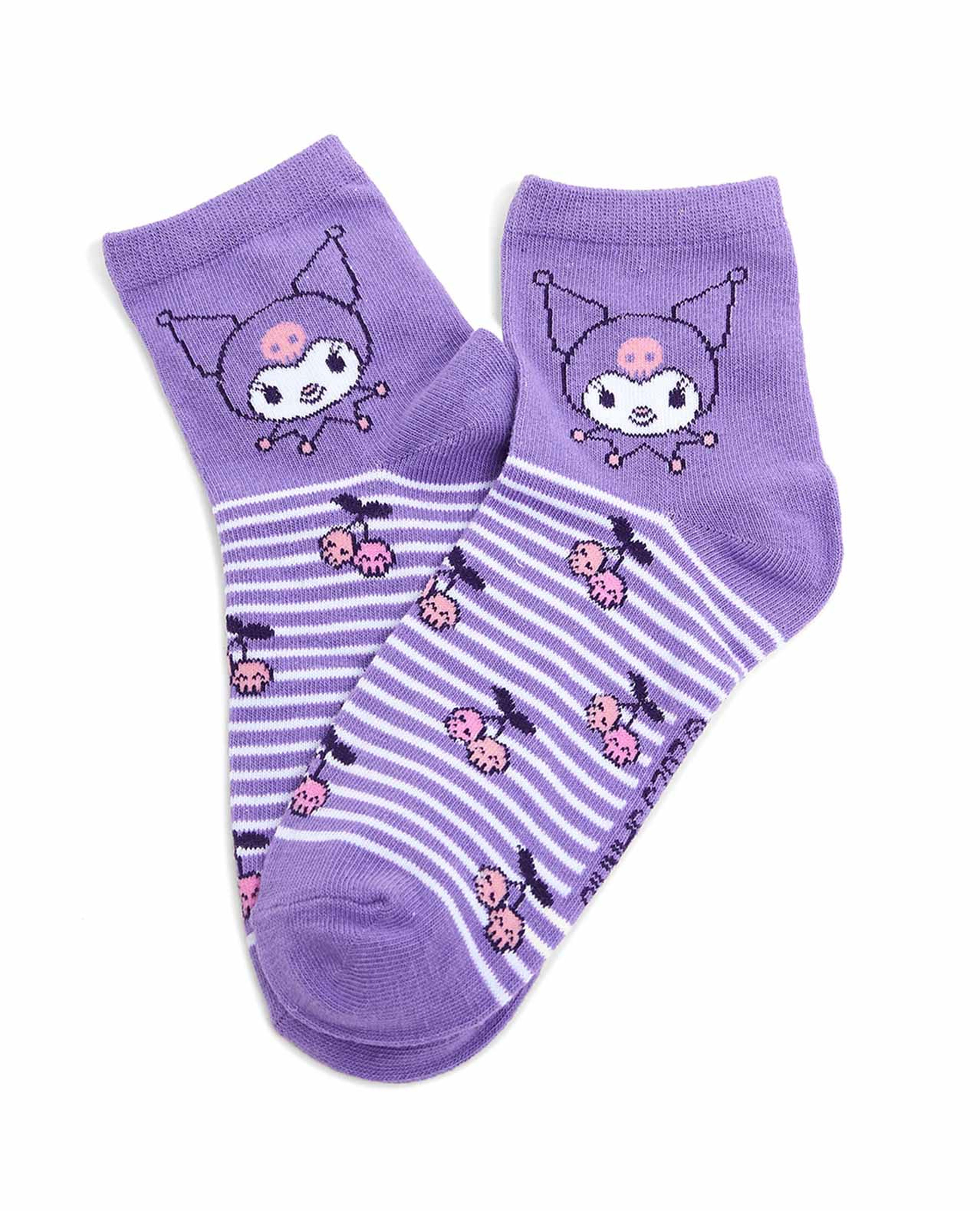 3 Pack Kuromi Print Ankle Socks