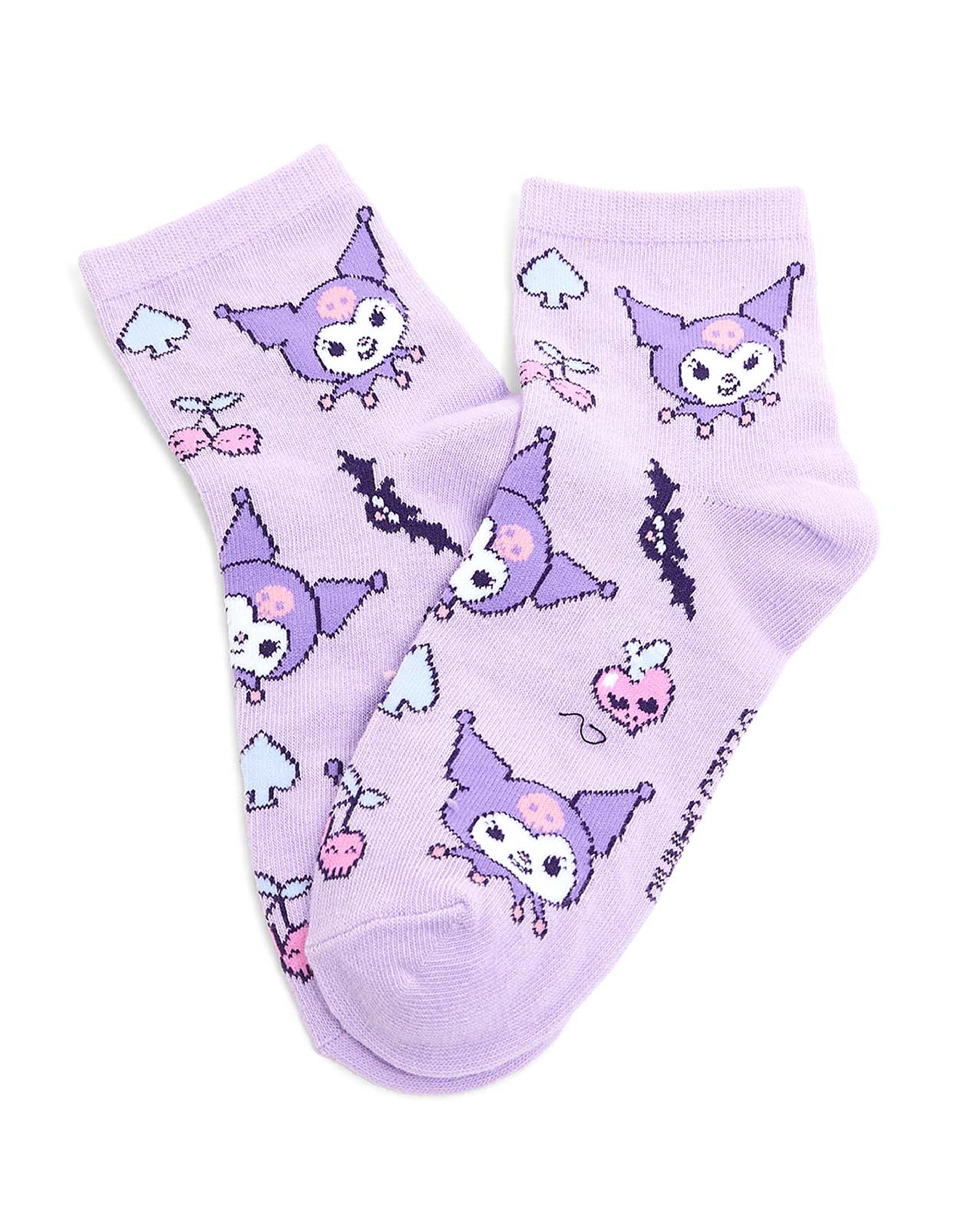 3 Pack Kuromi Print Ankle Socks