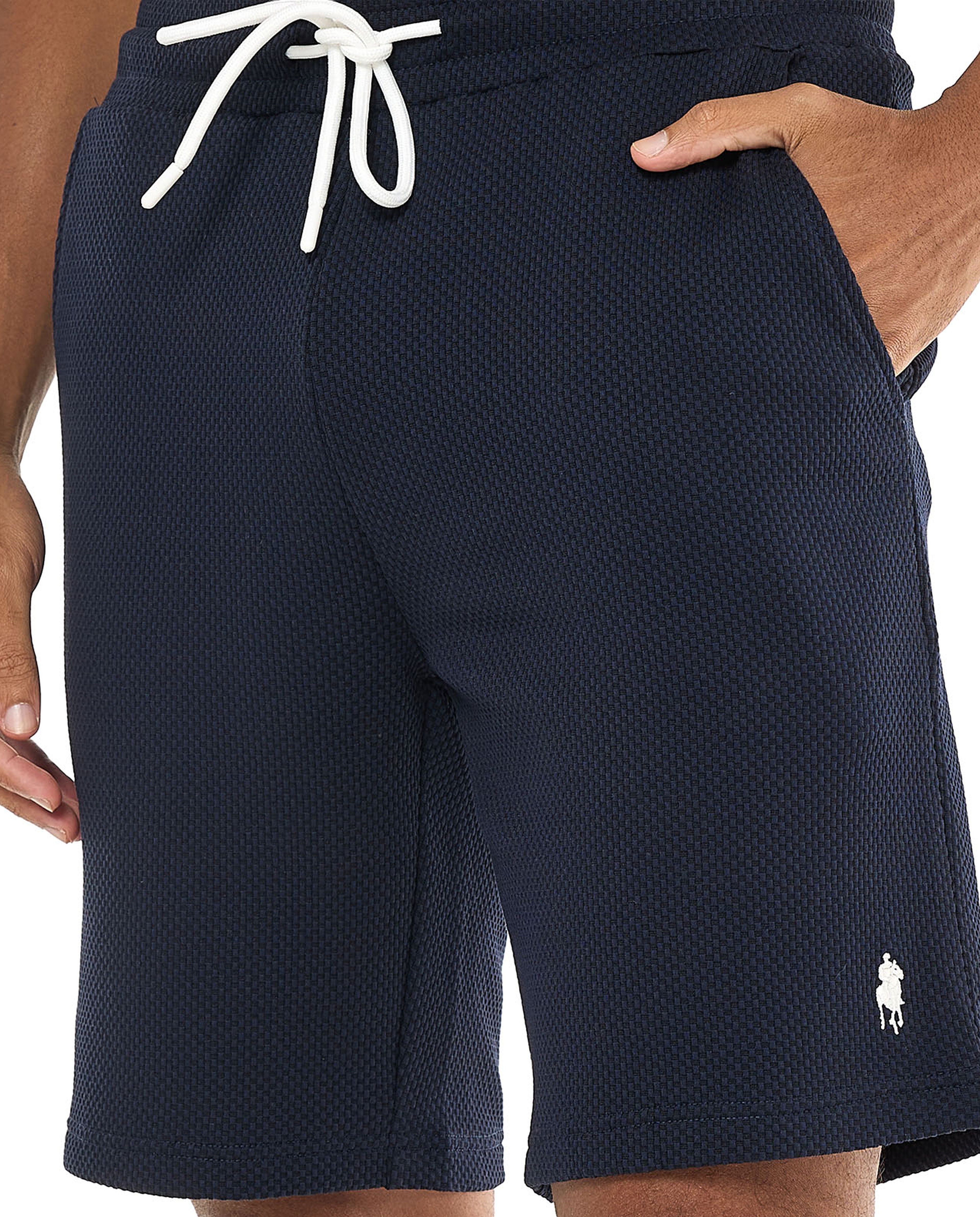 Textured Shorts with Drawstring Waist