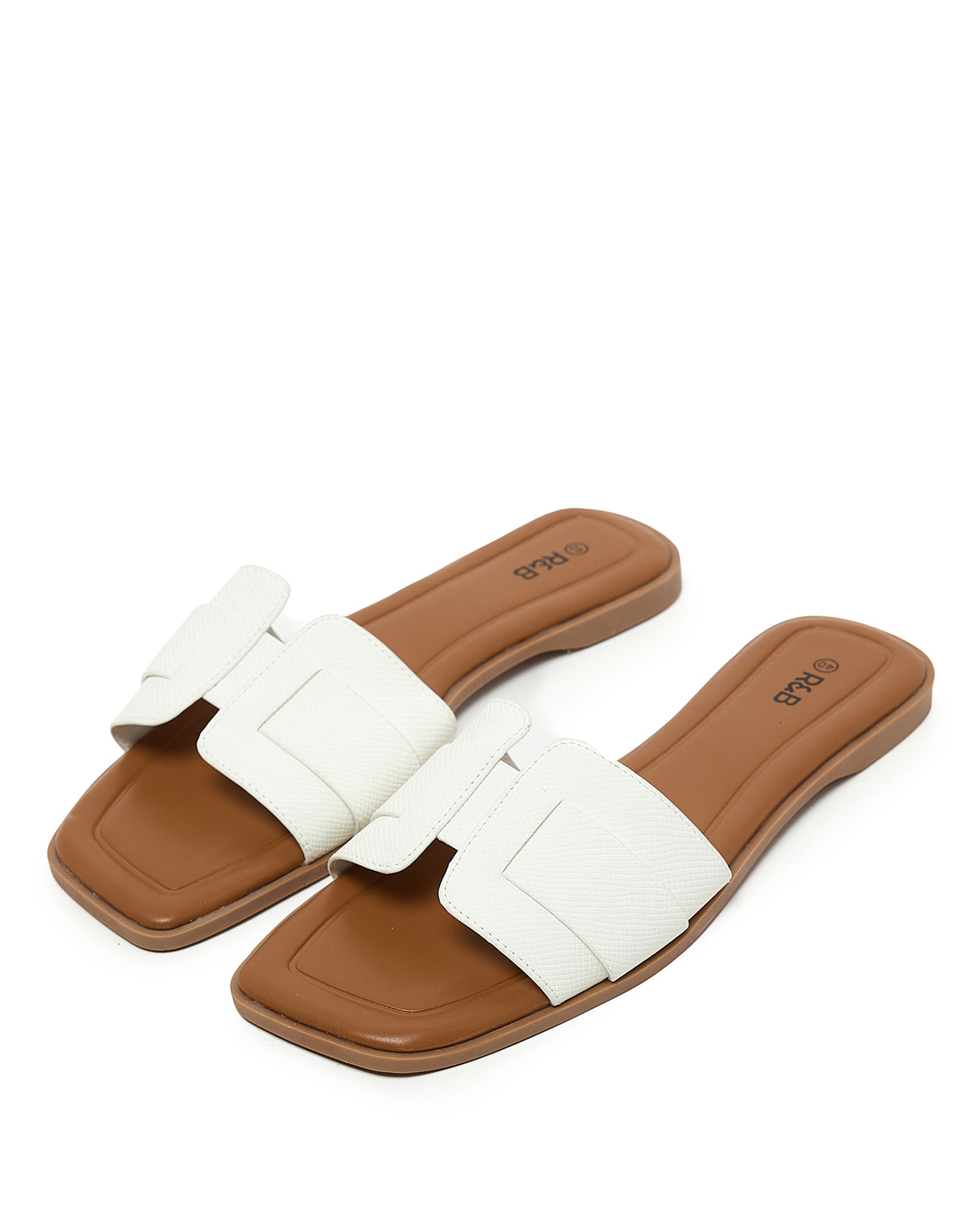 Textured Flat Sandals