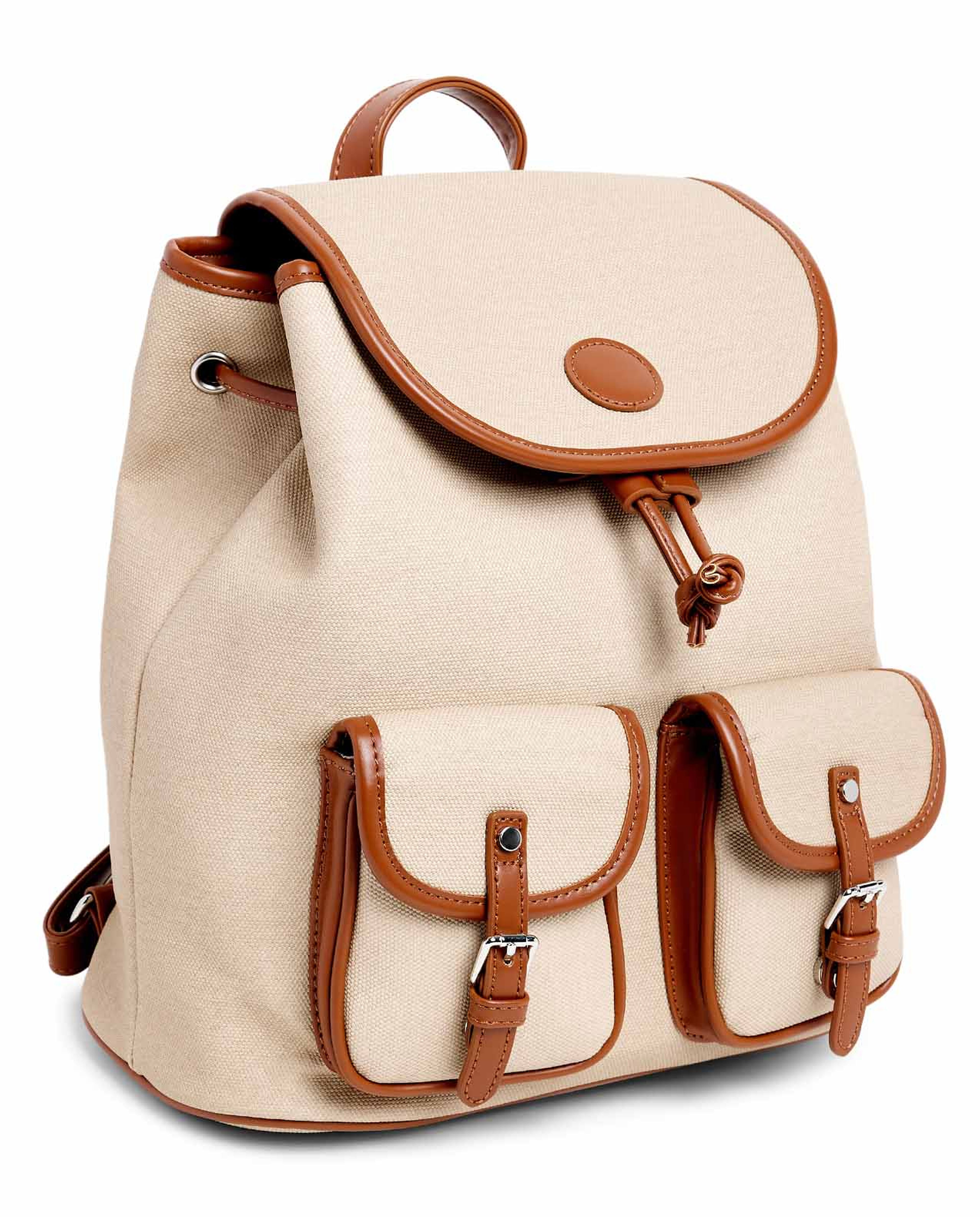 Pocket Detail Flap Backpack