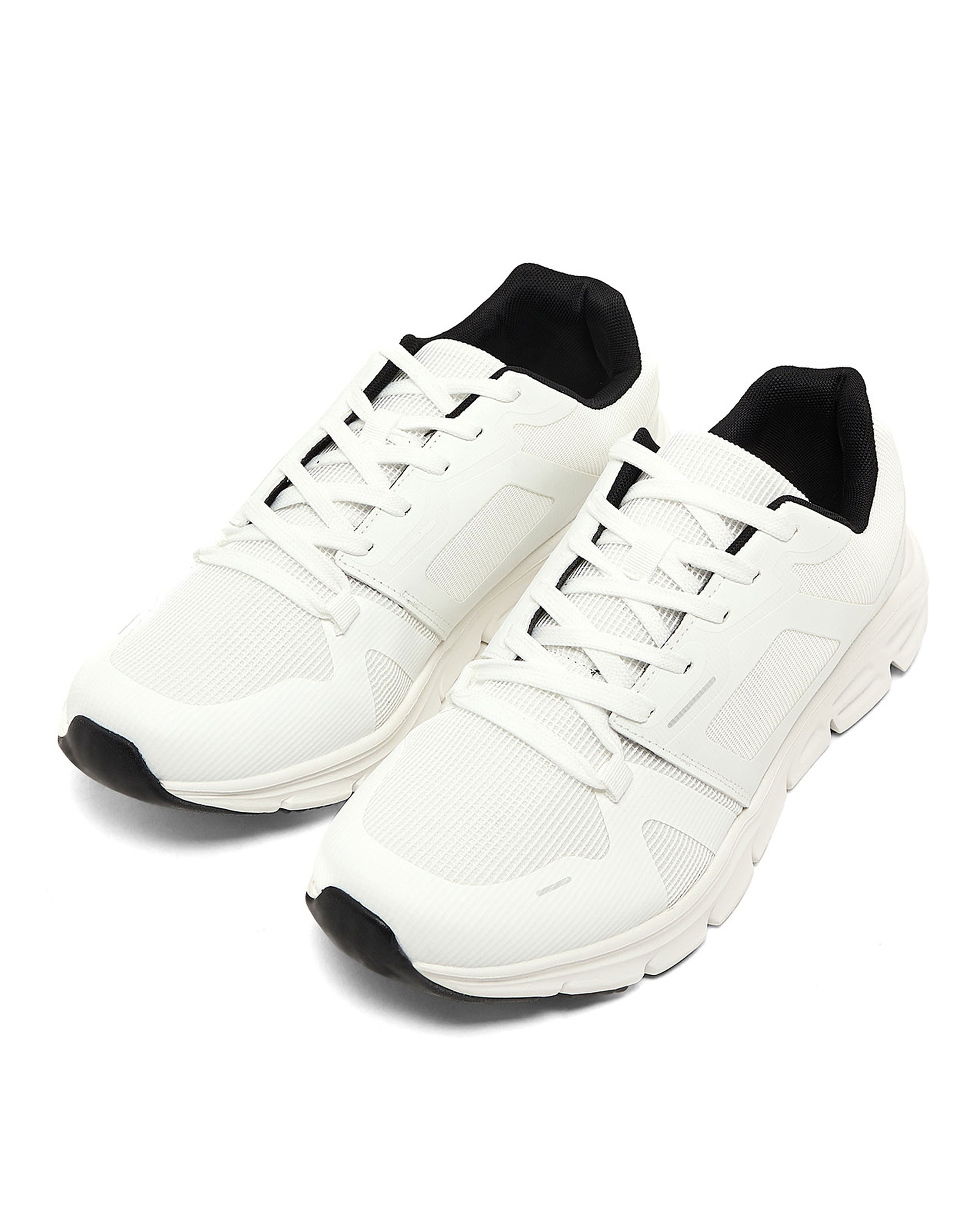 Mesh Detail Lace Up Running Shoes