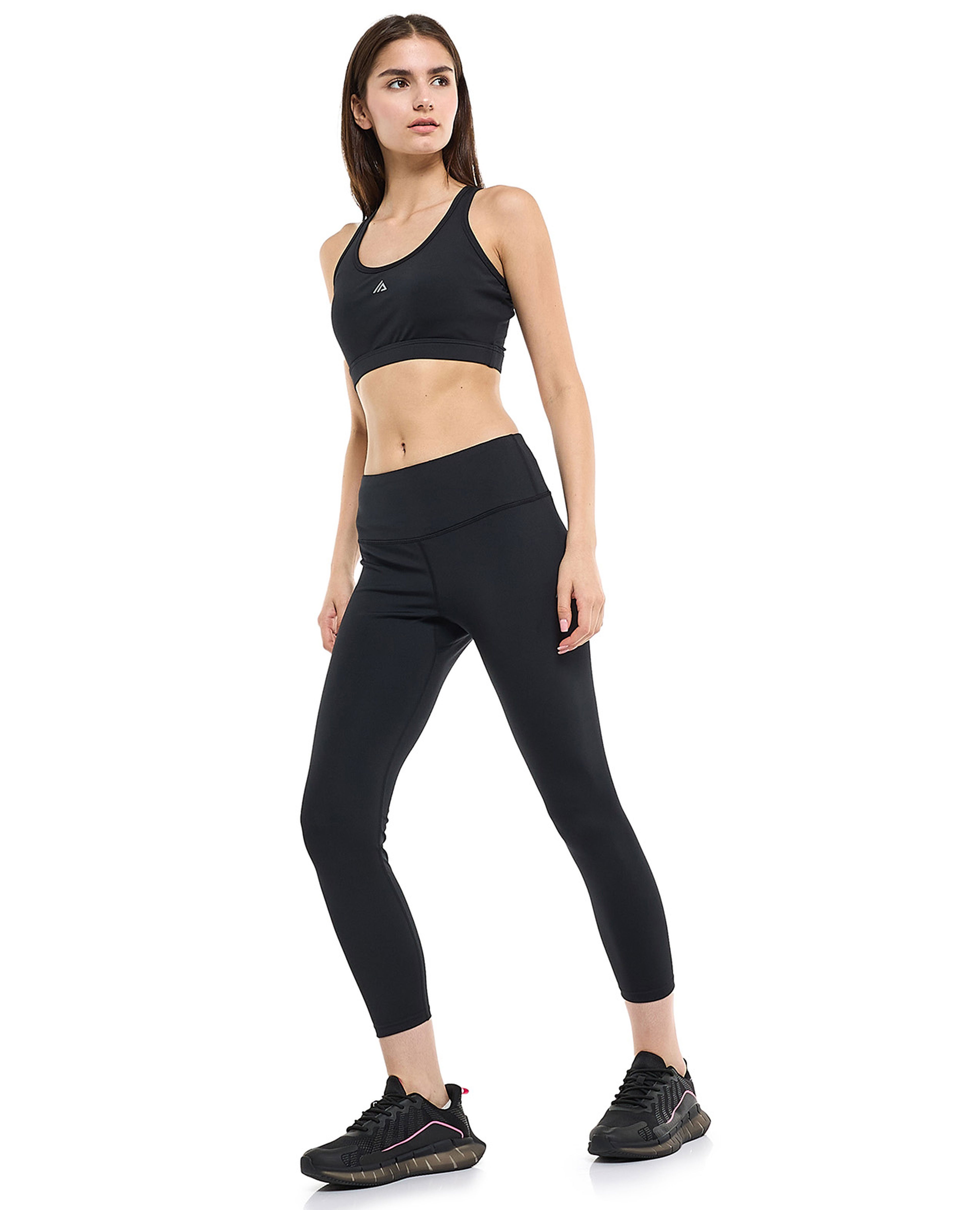 High Waist Active Leggings with Elastic Waist