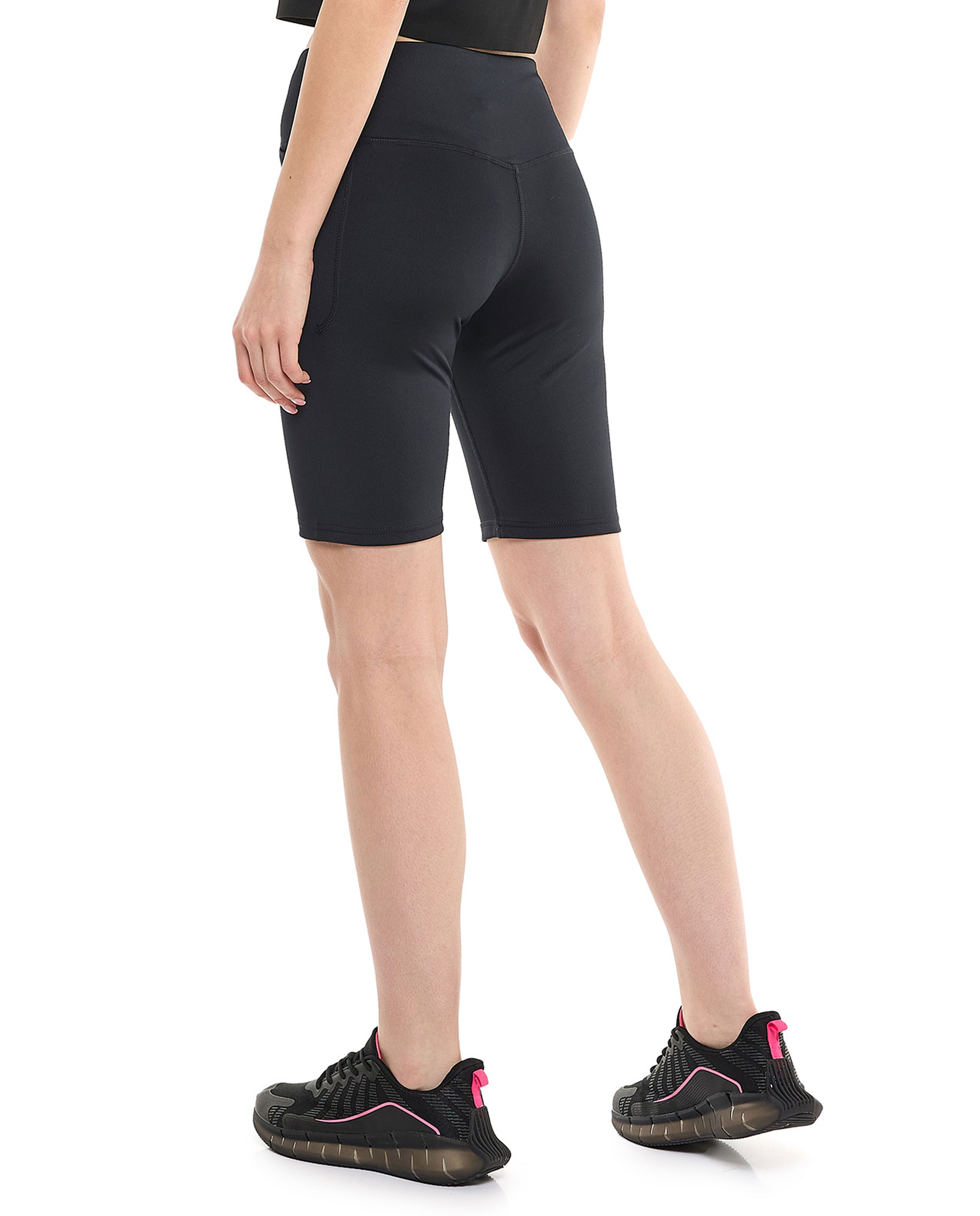 Utility Biker Shorts with Elastic Waist