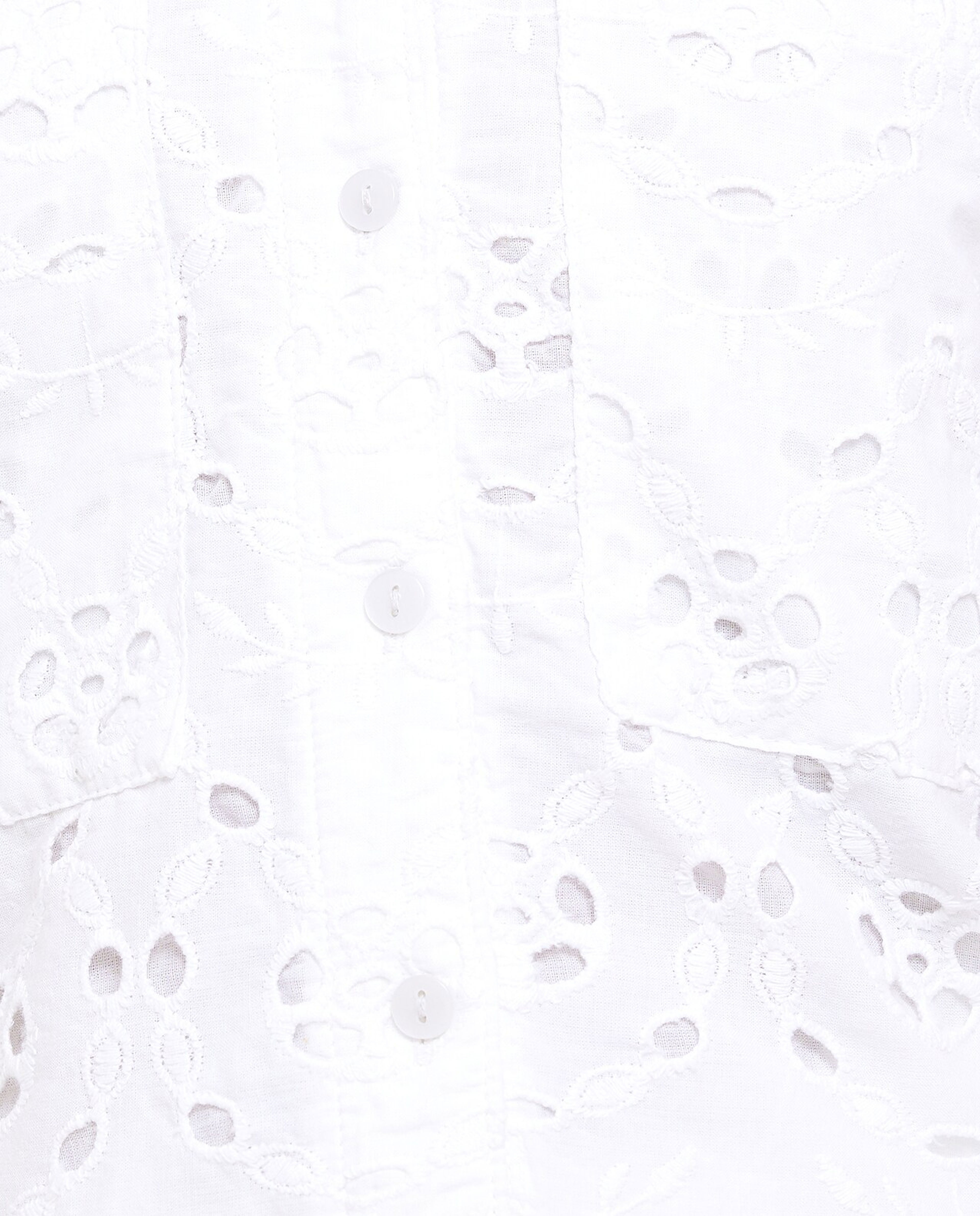 Schiffli Shirt with Revere Collar and Long Sleeves