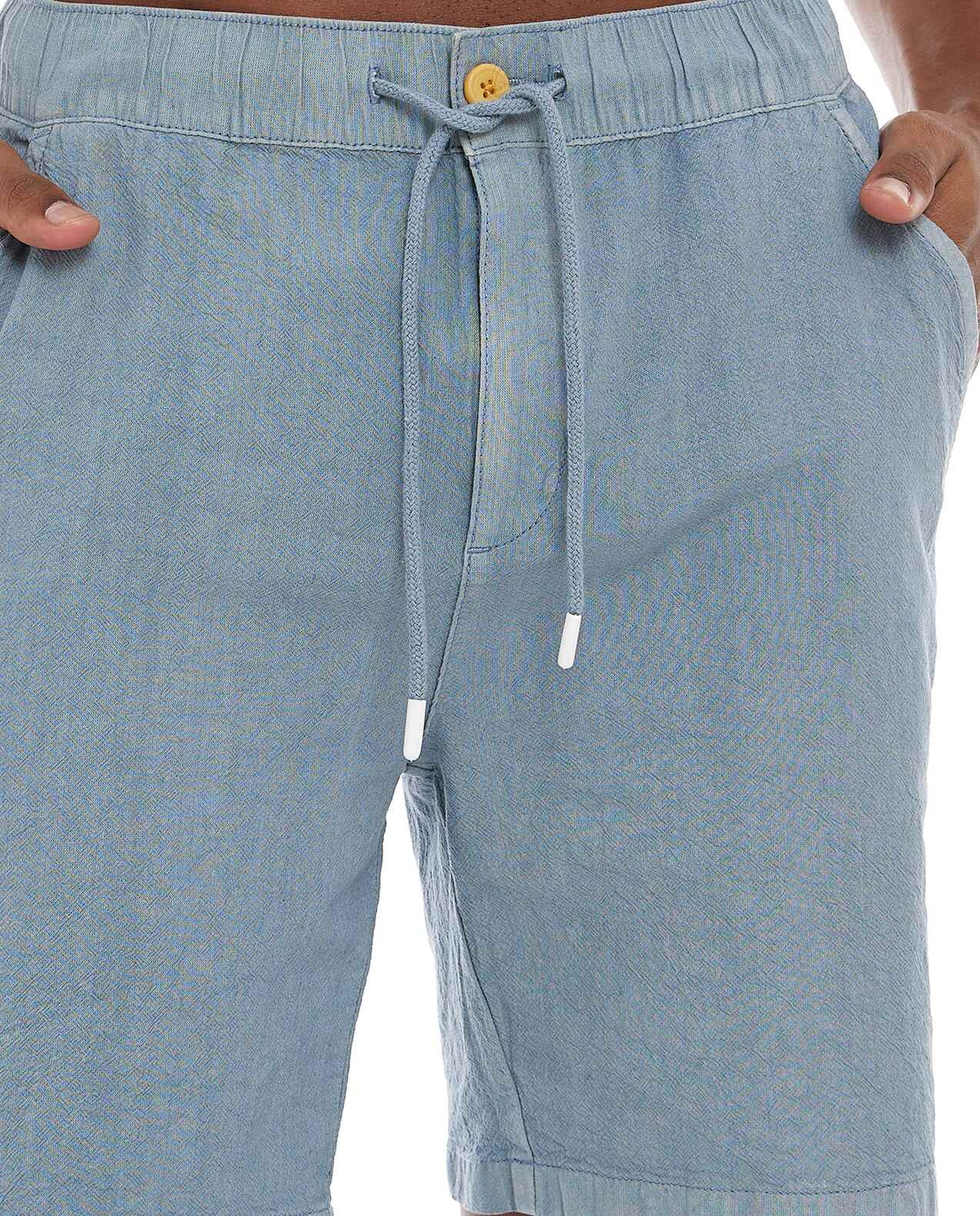 Faded Shorts with Drawstring Waist